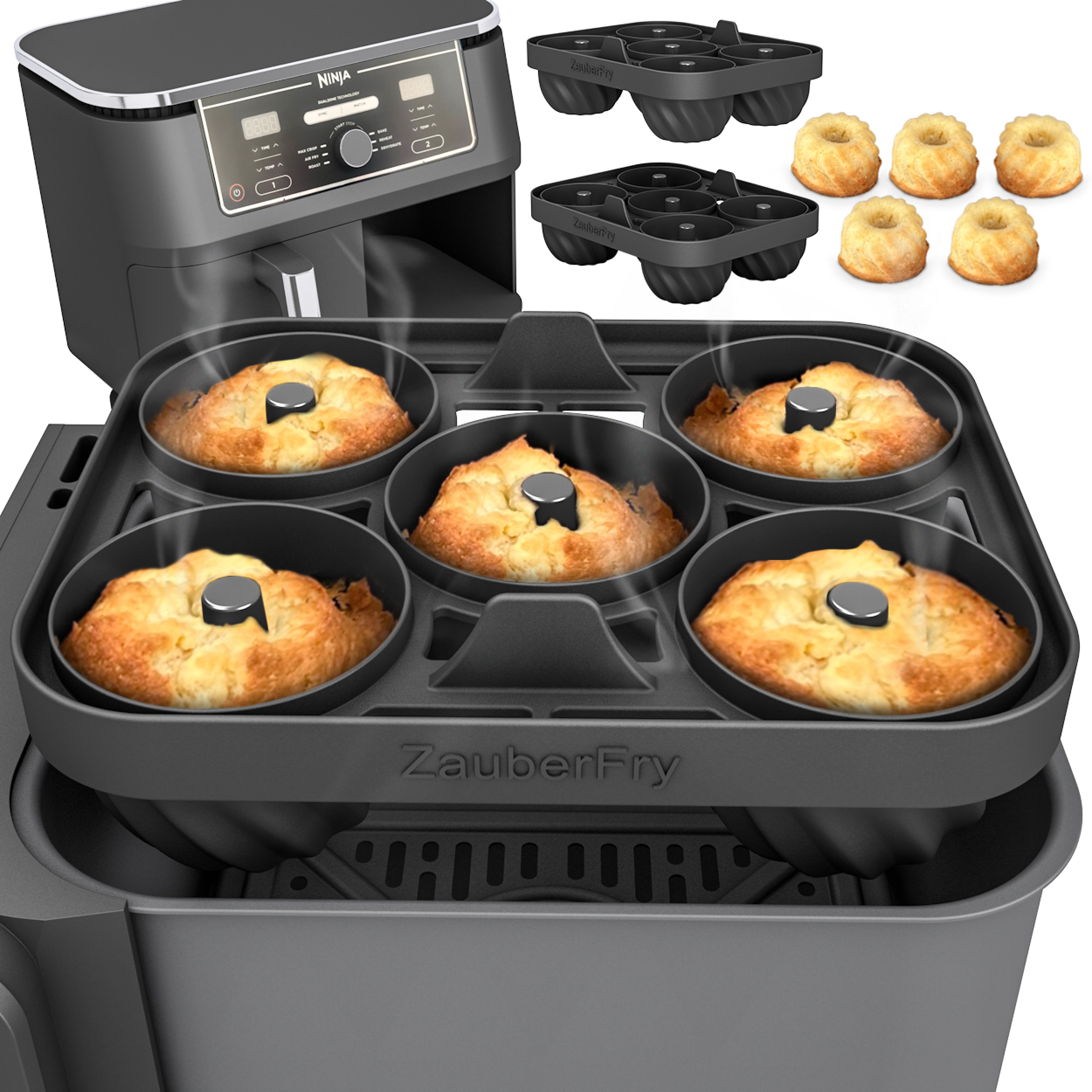 ZauberFry Baking pan Mini Bundt cake compatible with Ninja Airfrye