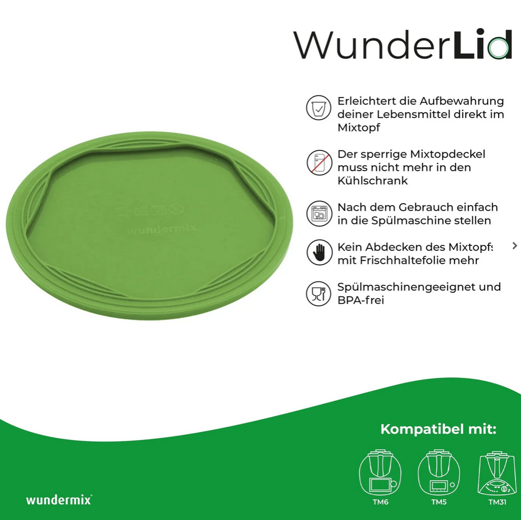 WunderLid® | Couvercle en silicone pour Thermomix-pot de mixage | -set de 2 pièces