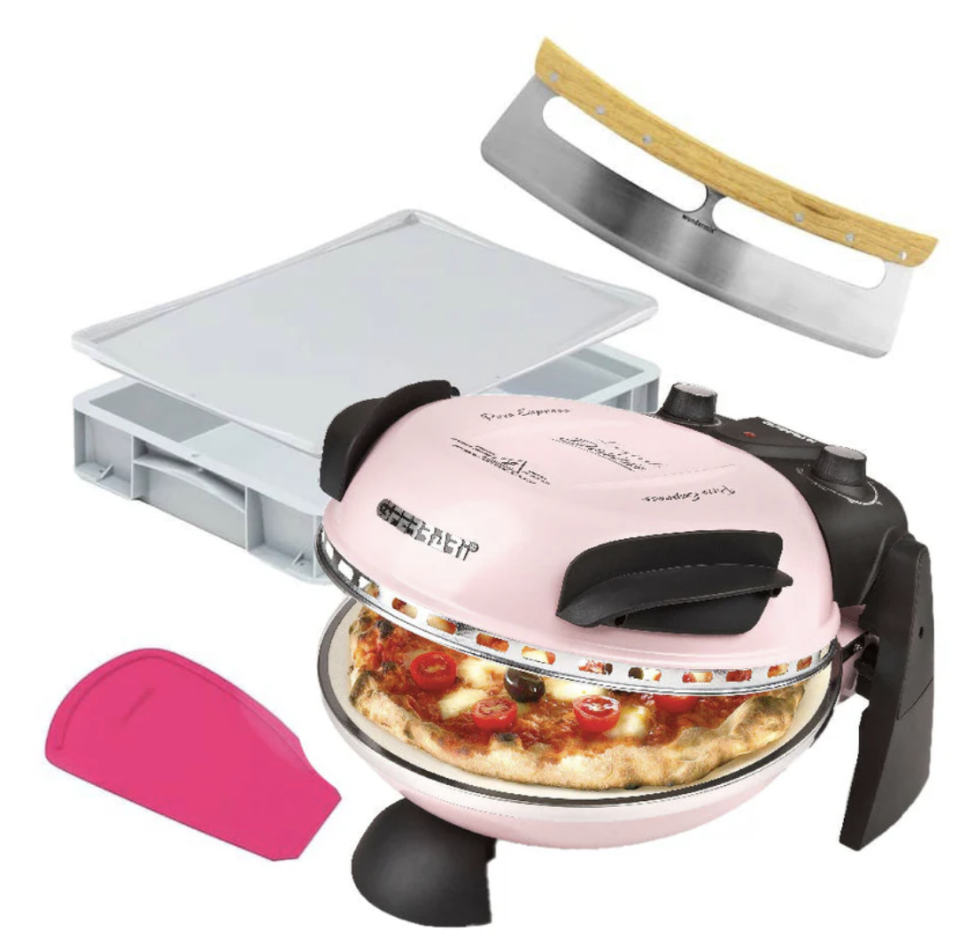 Set de pizza con horno de pizza G3Ferrari, caja de bolas de masa, WunderCard® y cuchillo para pesar pizza