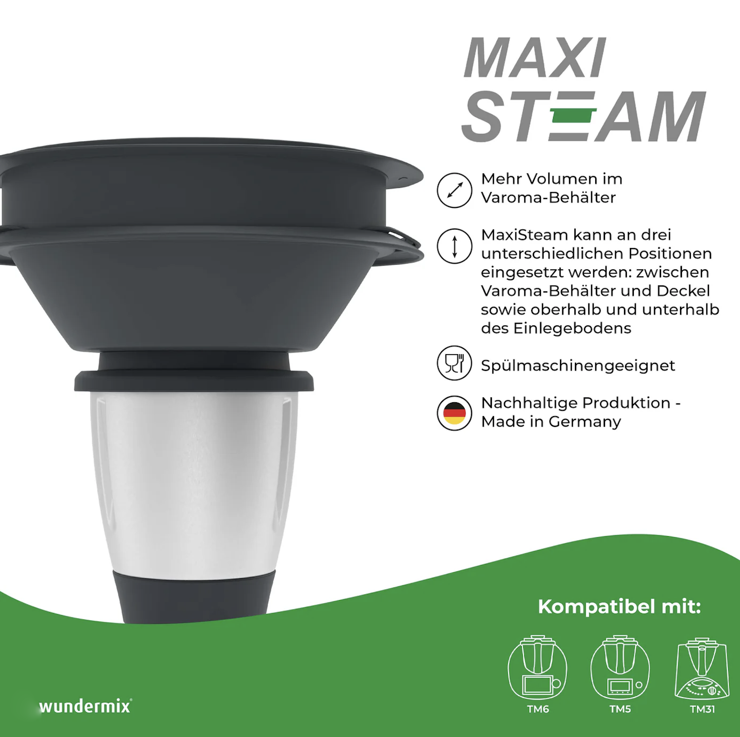 MaxiSteam® + 2 x WunderSteam® for Thermomix TM6, TM5, TM31