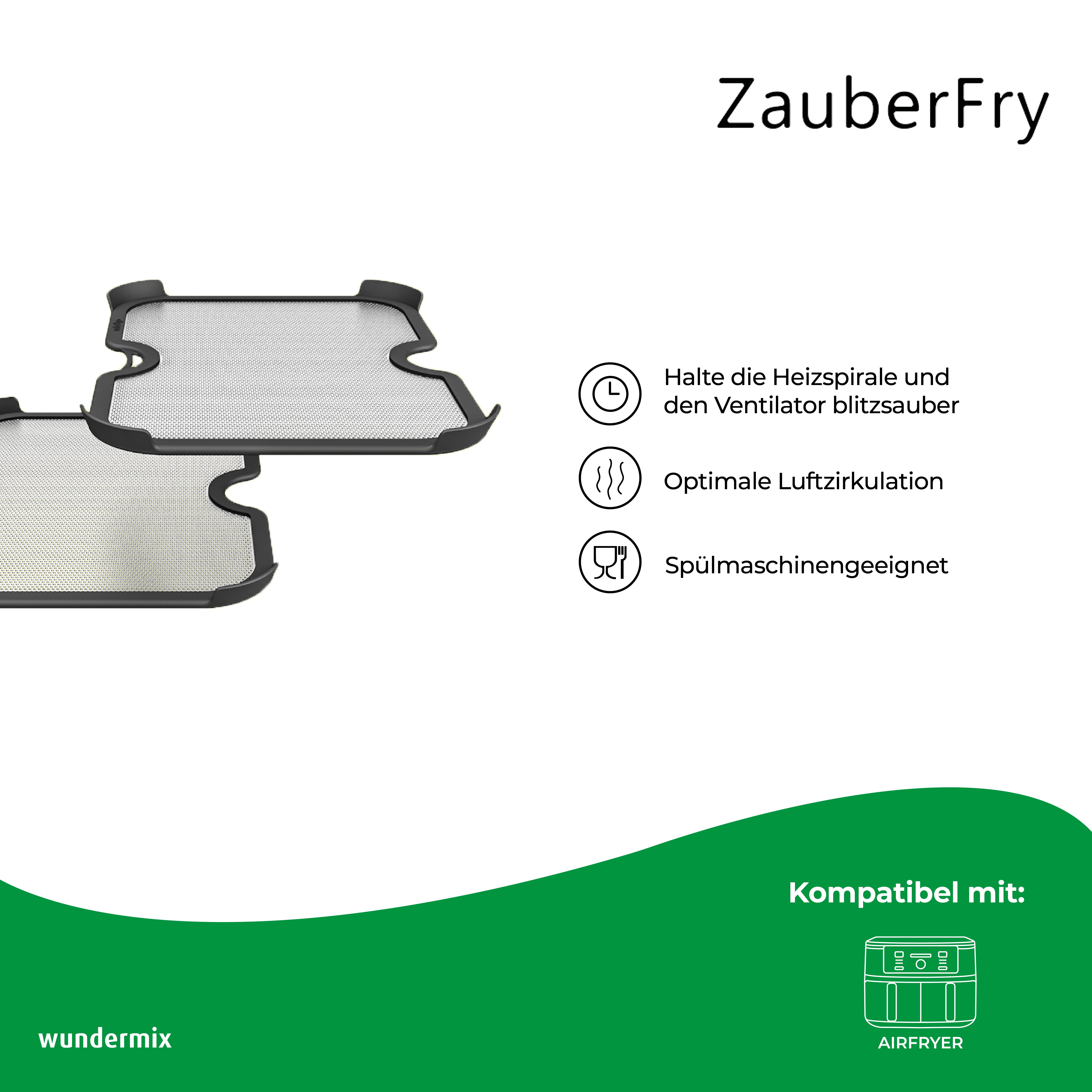 ZauberFry - Protection contre les éclaboussures compatible avec Ninja Airfryer (set de 2)