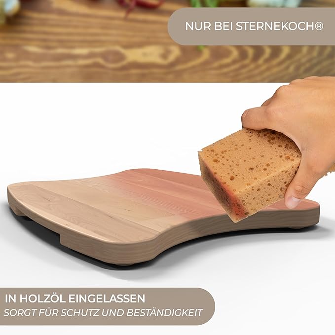 Tablero deslizante STERNEKOCH de madera de haya para Monsieur Cuisine Inteligente, tendencia, conexión