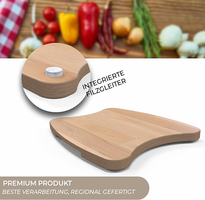 Tablero deslizante STERNEKOCH de madera de haya para Monsieur Cuisine Inteligente, tendencia, conexión