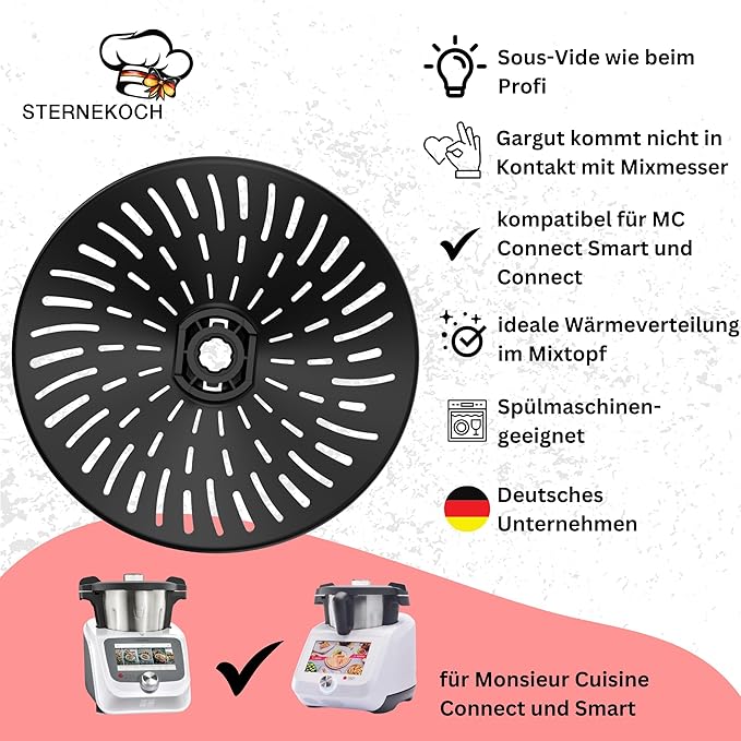 STERNEKOCH Couvercle de lame pour Monsieur Cuisine Smart, Trend, Connect