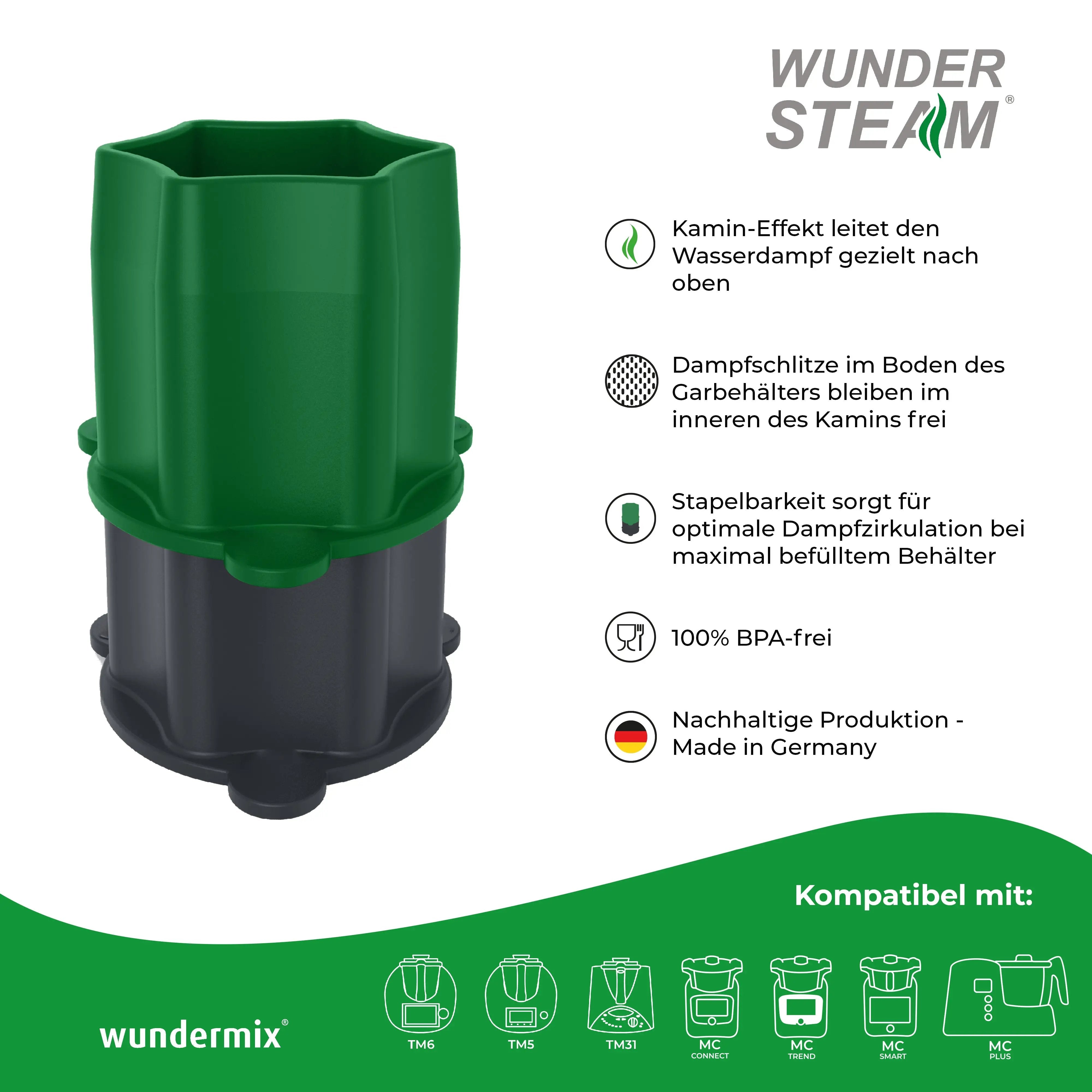 WunderSteam® V1 | Chimenea de cocción al vapor para Thermomix & Monsieur Cuisine