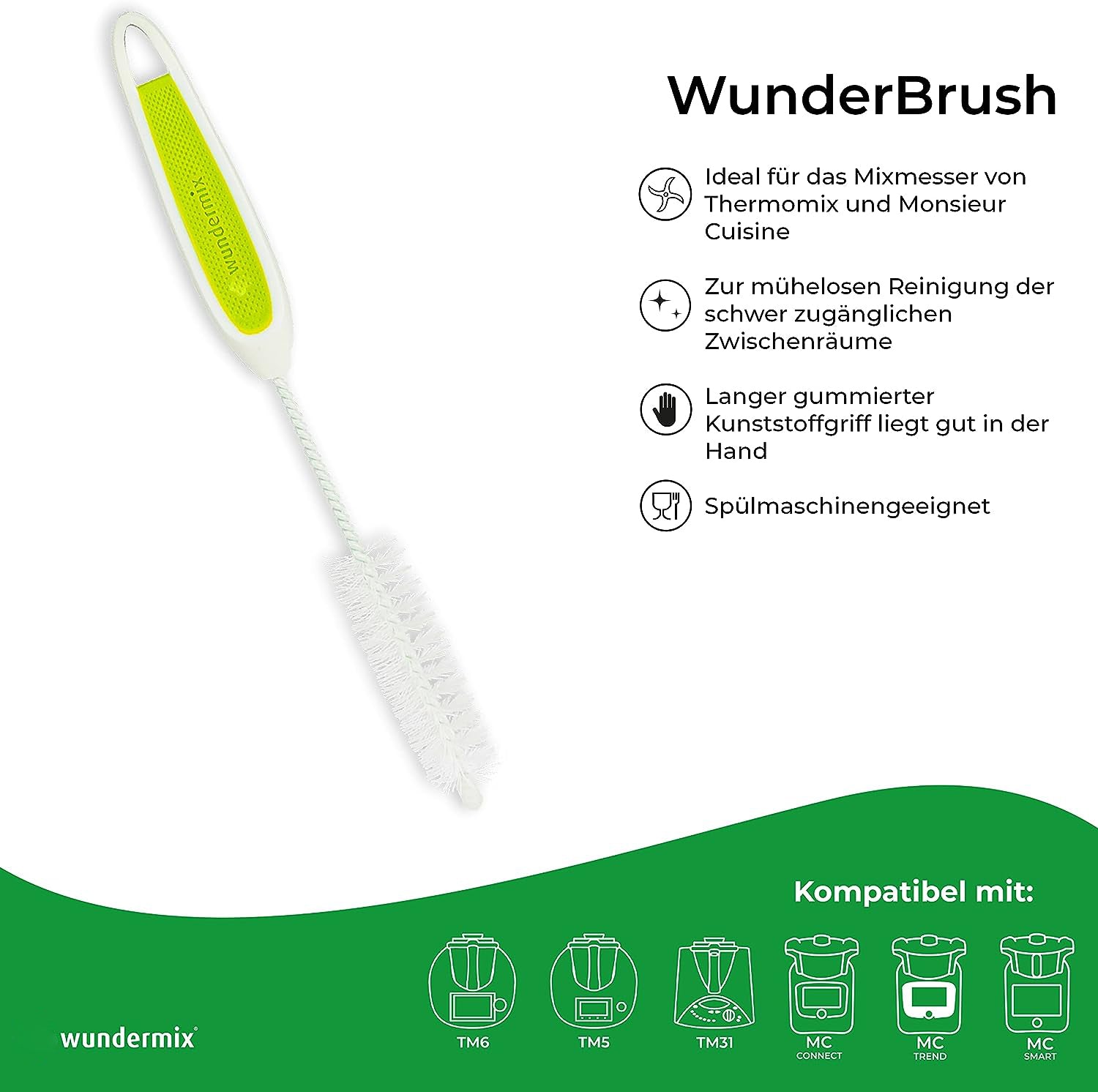 WunderBrush® Cleaning brush for mixing bowl knives