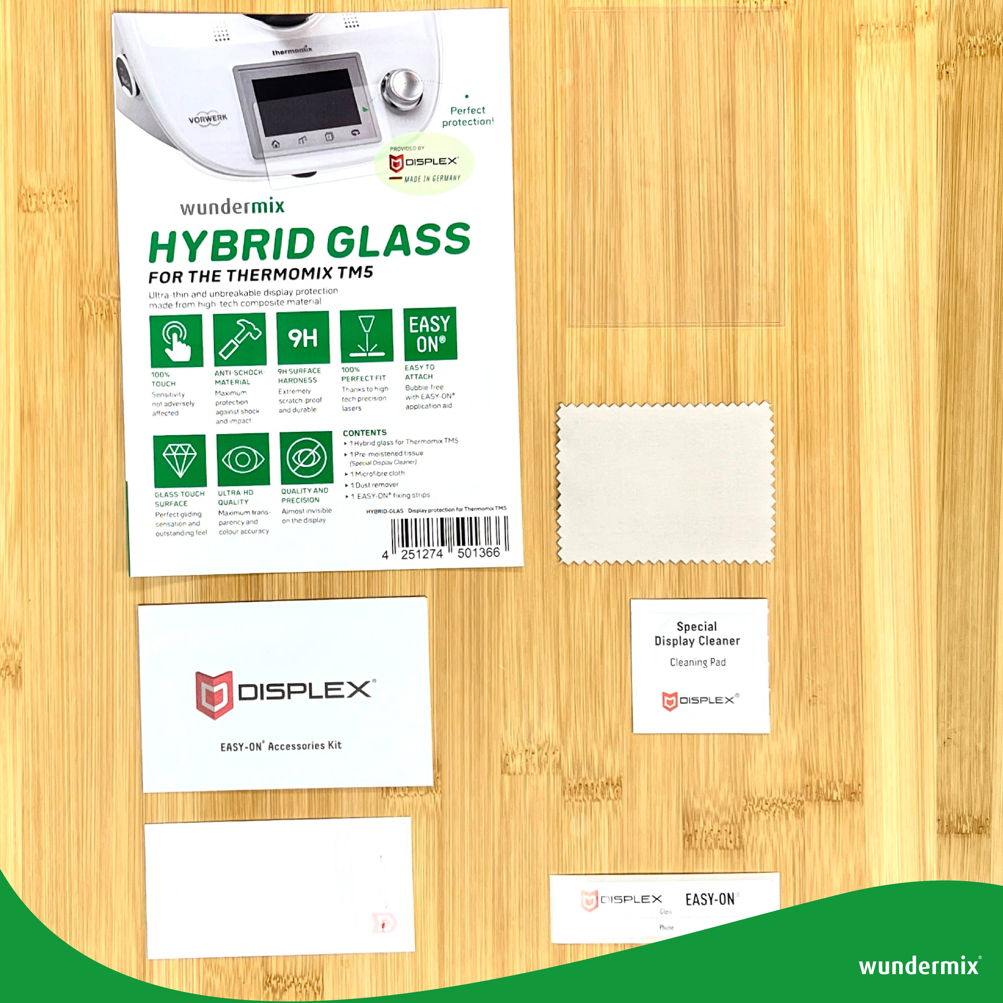 WunderScreen® Protection d'écran en verre hybride pour Thermomix TM5