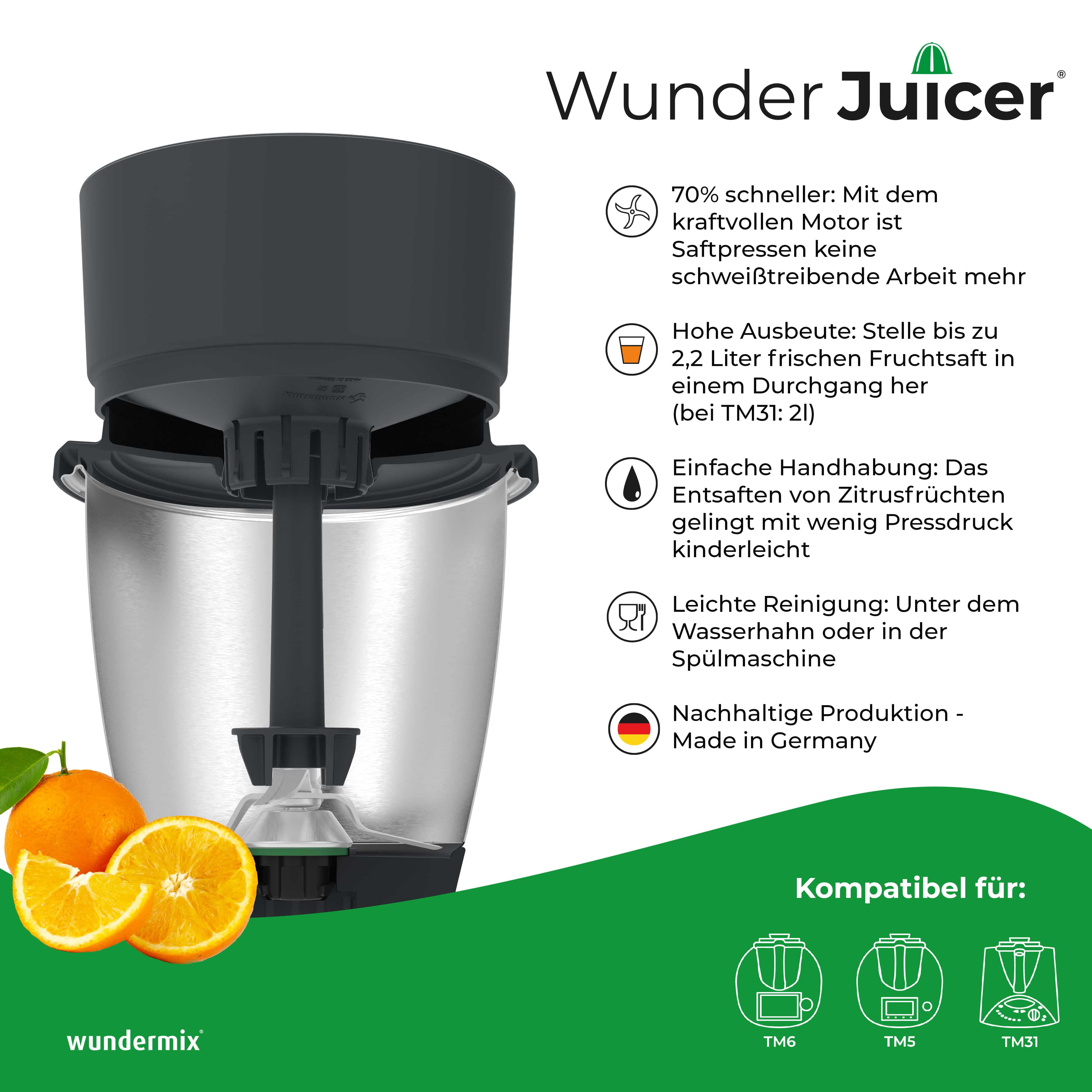 WunderJuicer® | Extracteur de jus pour Thermomix TM6, TM5, TM31