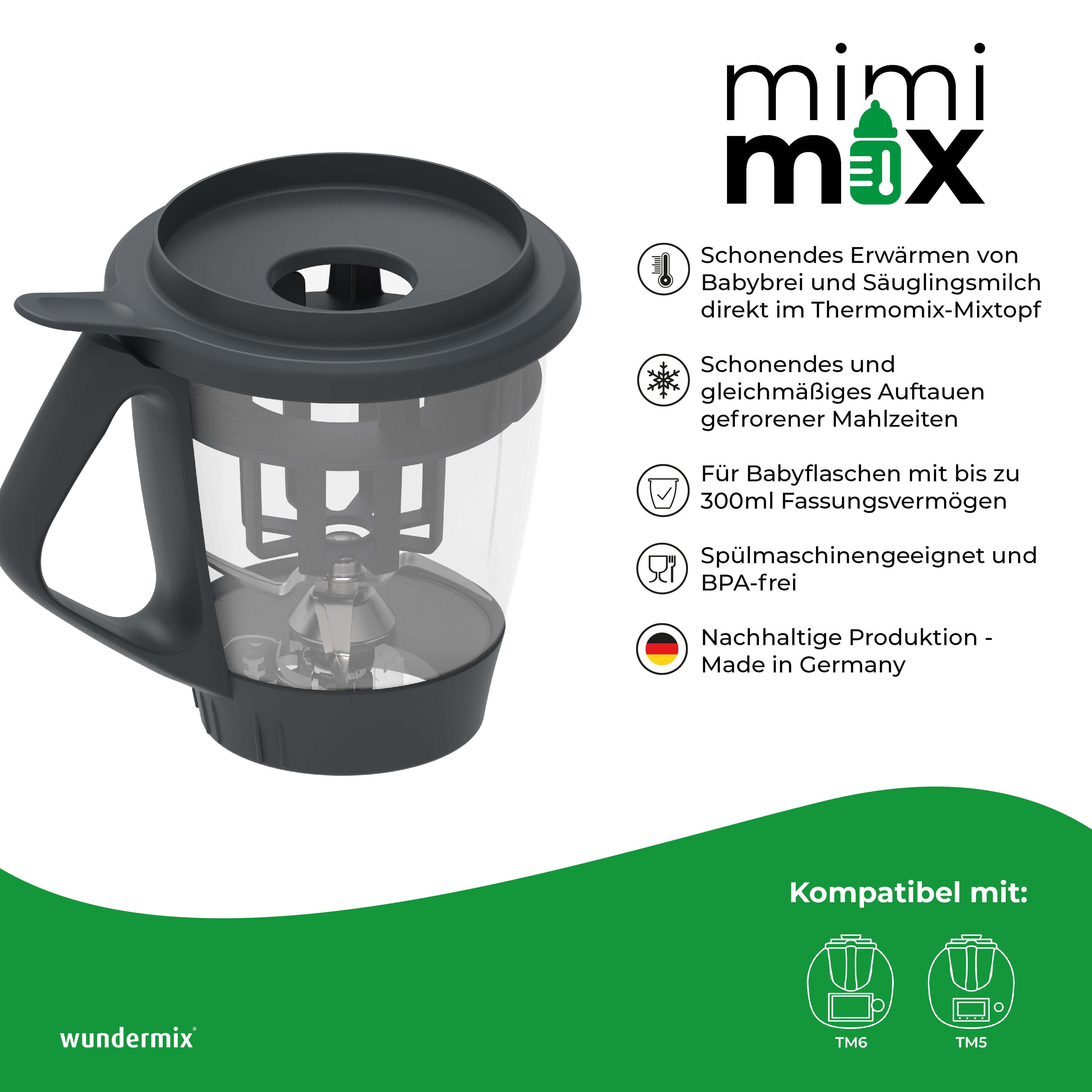 MimimixPodgrzewacz do butelek dla niemowląt Thermomix TM6, TM5