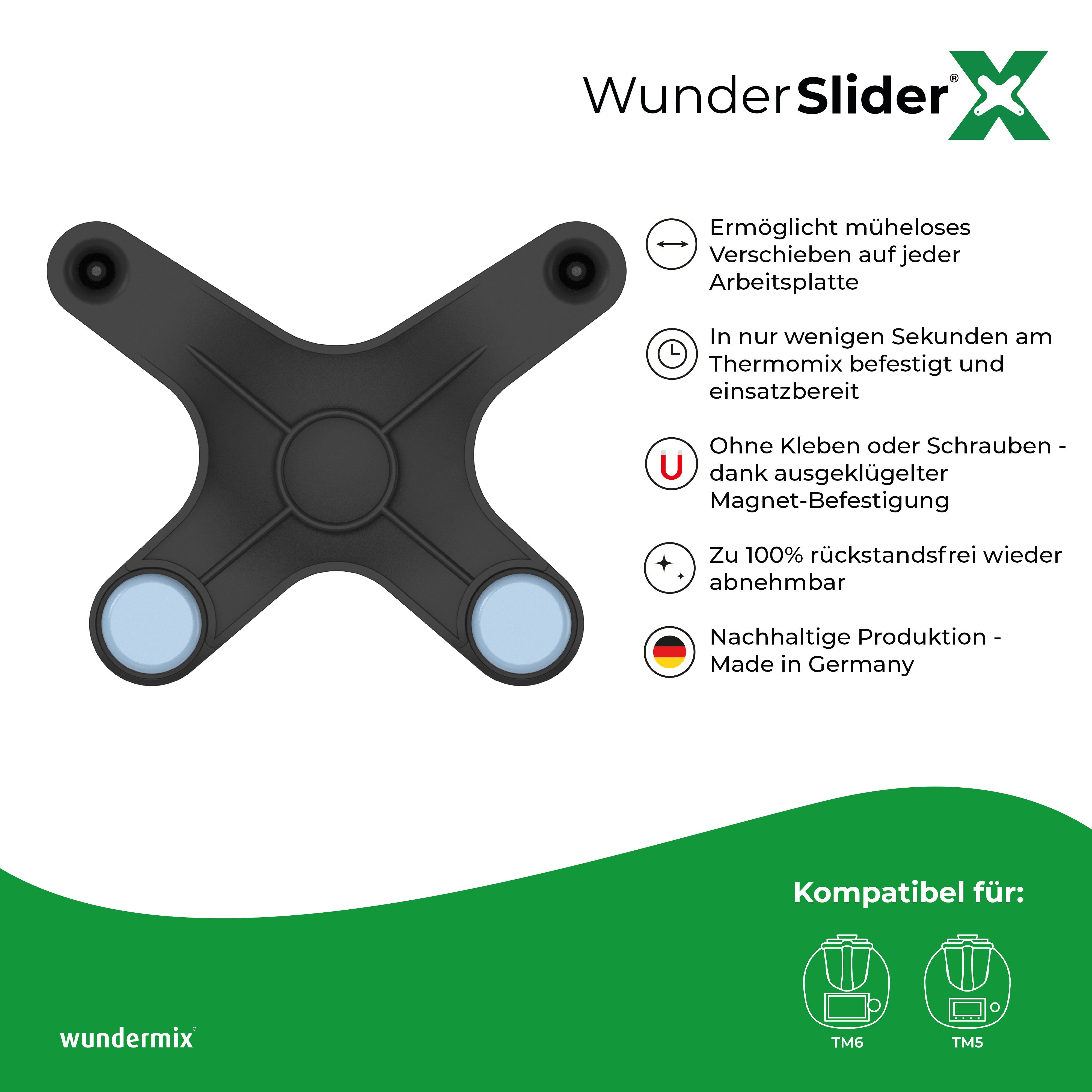WunderSlider® X | Die neue Gleitbrett-Alternative für Thermomix TM6, TM5