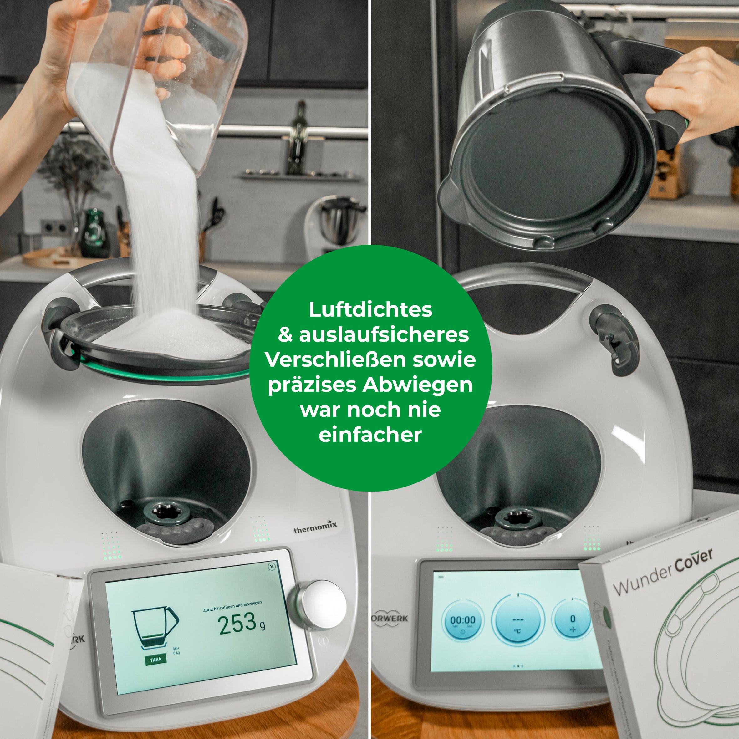 WunderCover® | Fresh-keeping lid with weighing function for Thermomix TM6, TM5