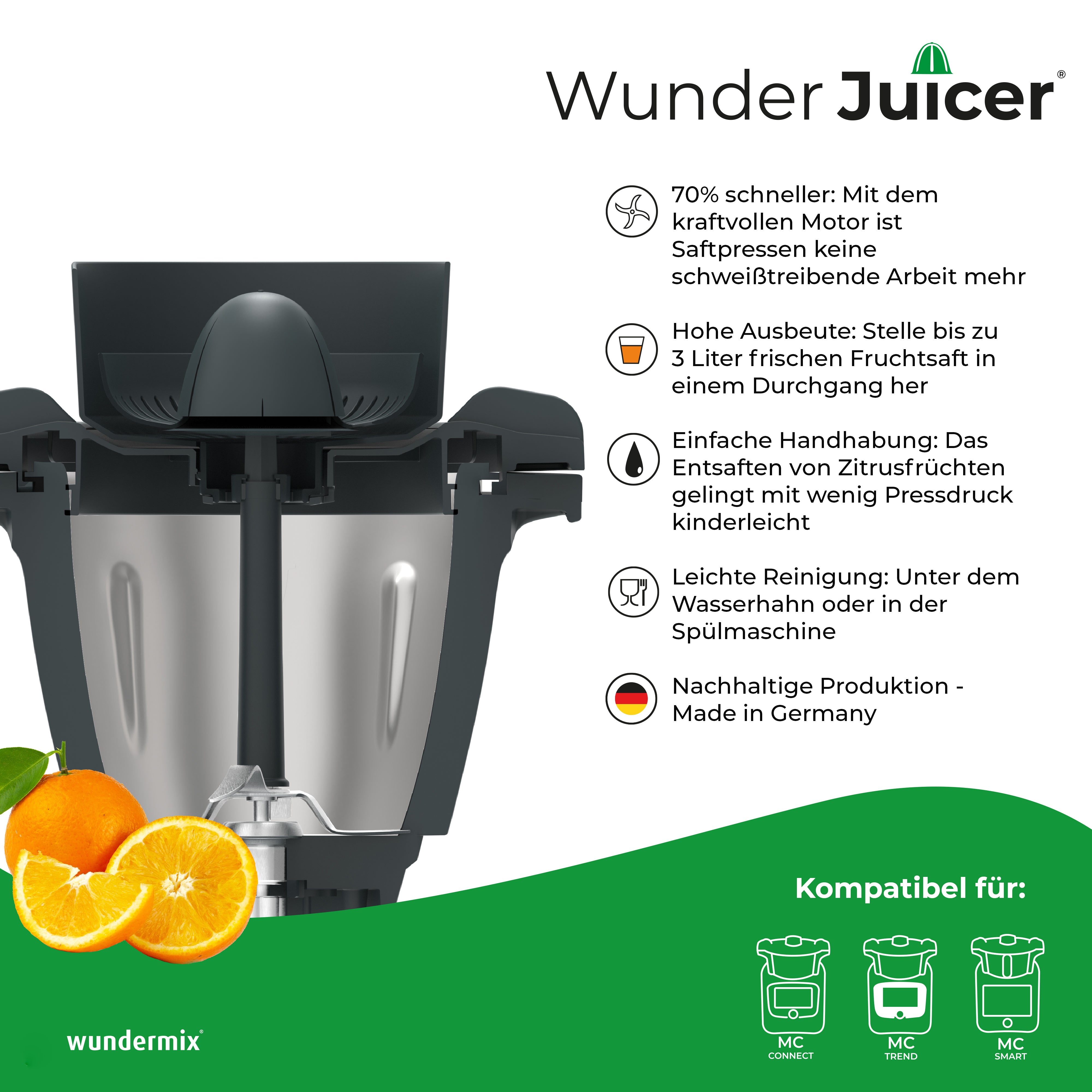 [B-Goods] WunderJuicerSpremiagrumi per Monsieur Cuisine Connettersi, Trend e Intelligente