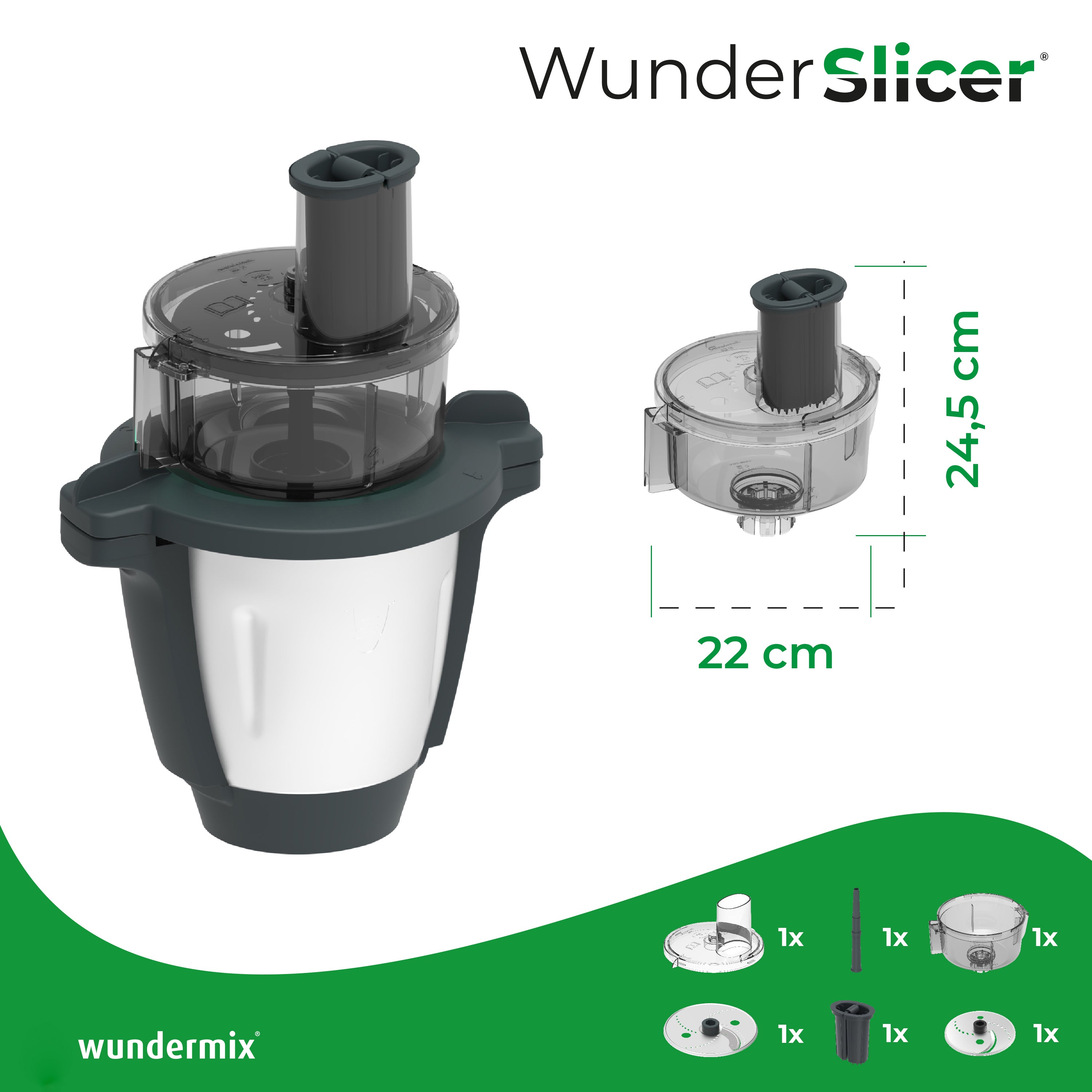 [Resi controllati e puliti] WunderSlicer® | Affettaverdure per Monsieur Cuisine