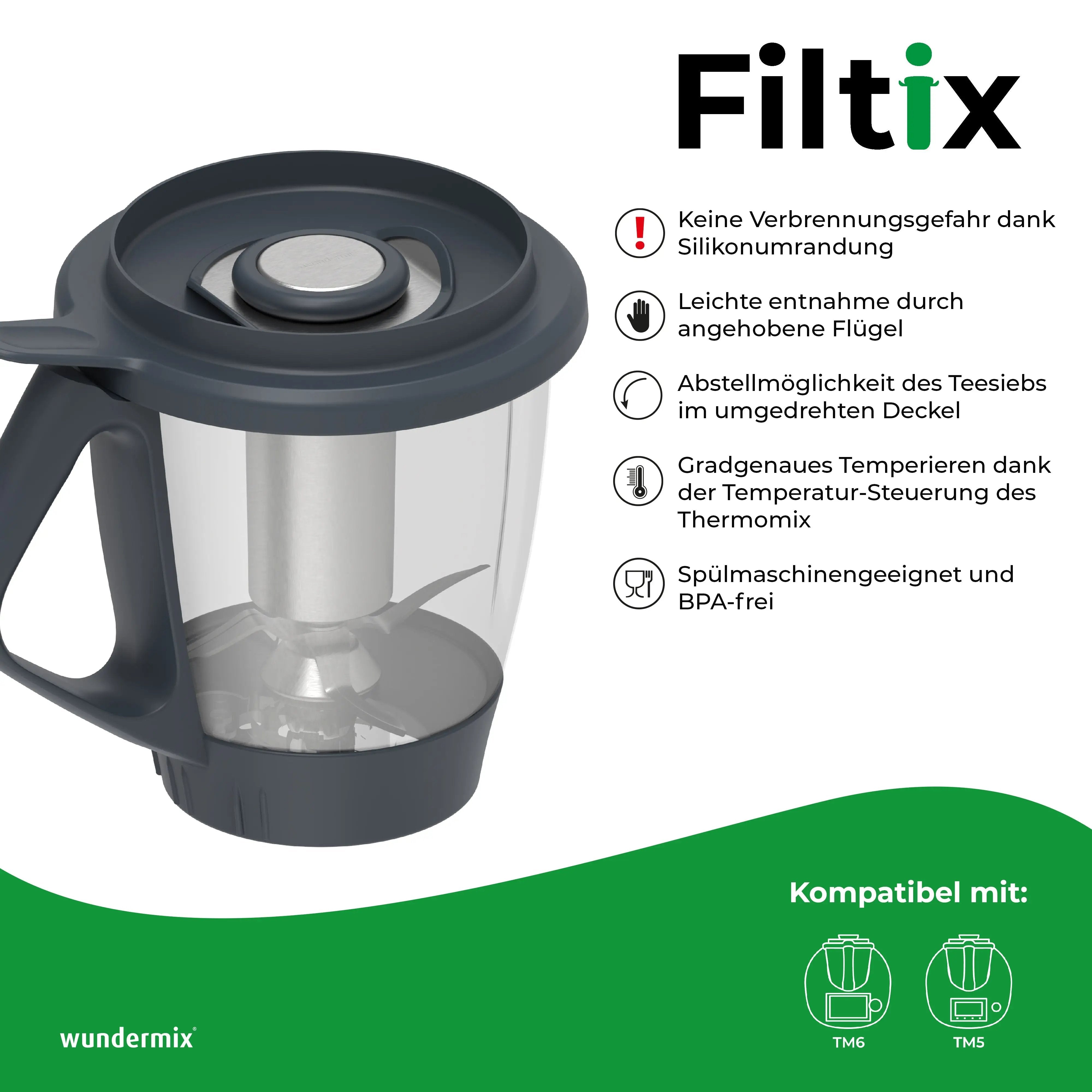 Filtix® | Passoire à thé pour Thermomix TM6, TM5