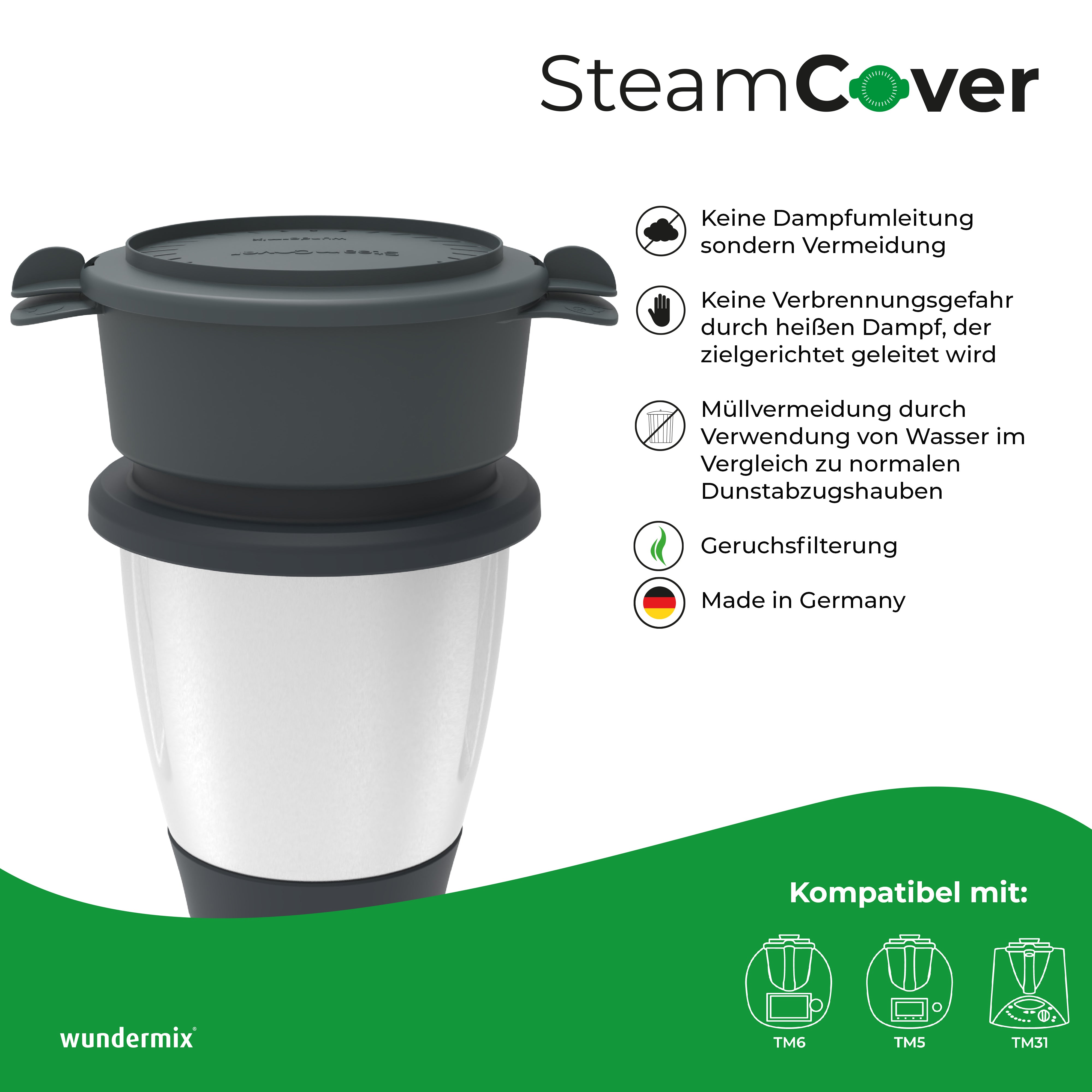 SteamCover® | Filtre vapeur et odeurs pour Thermomix TM6, TM5, TM31, TM Friend