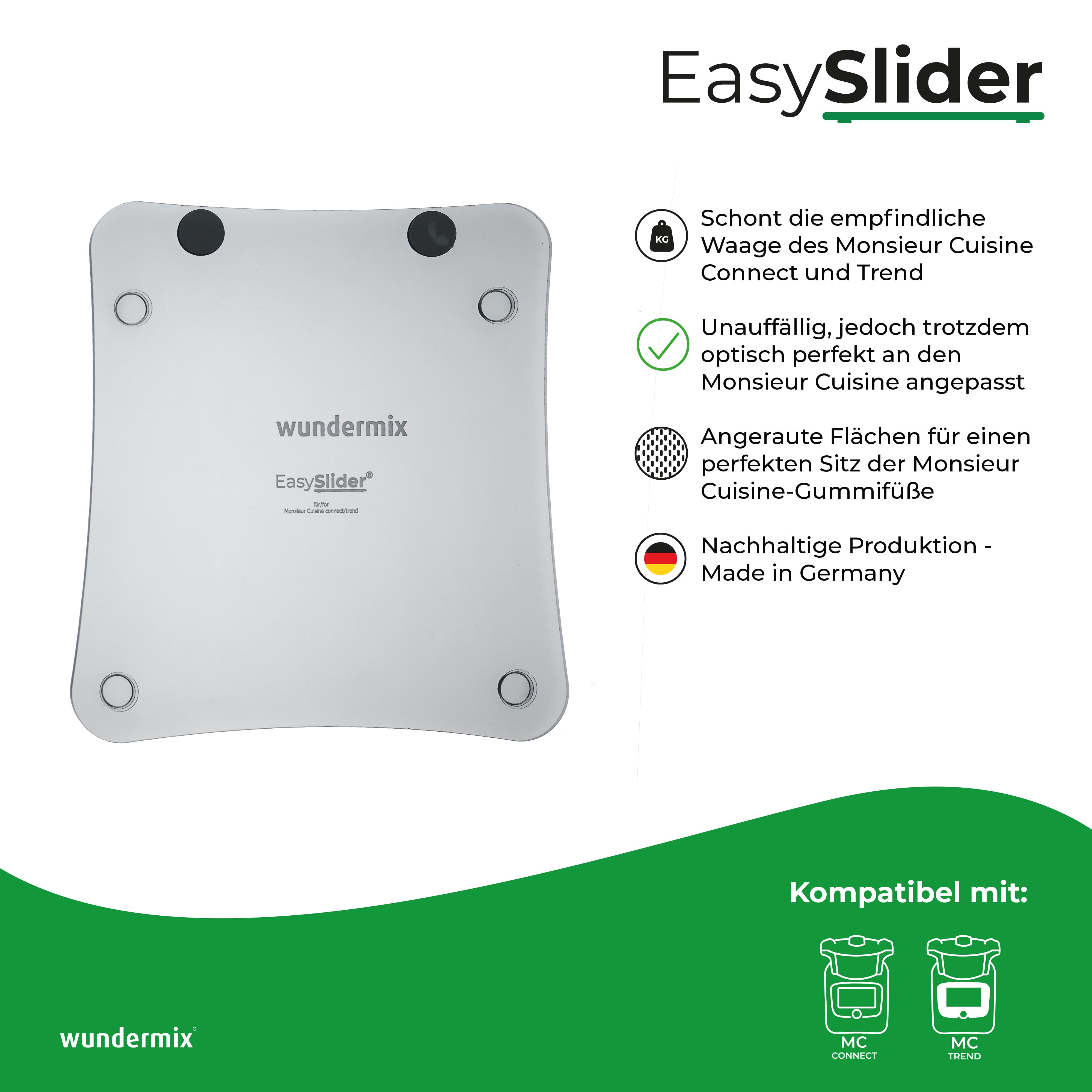 EasySlider® | Lavagna scorrevole in vetro acrilico per Monsieur Cuisine