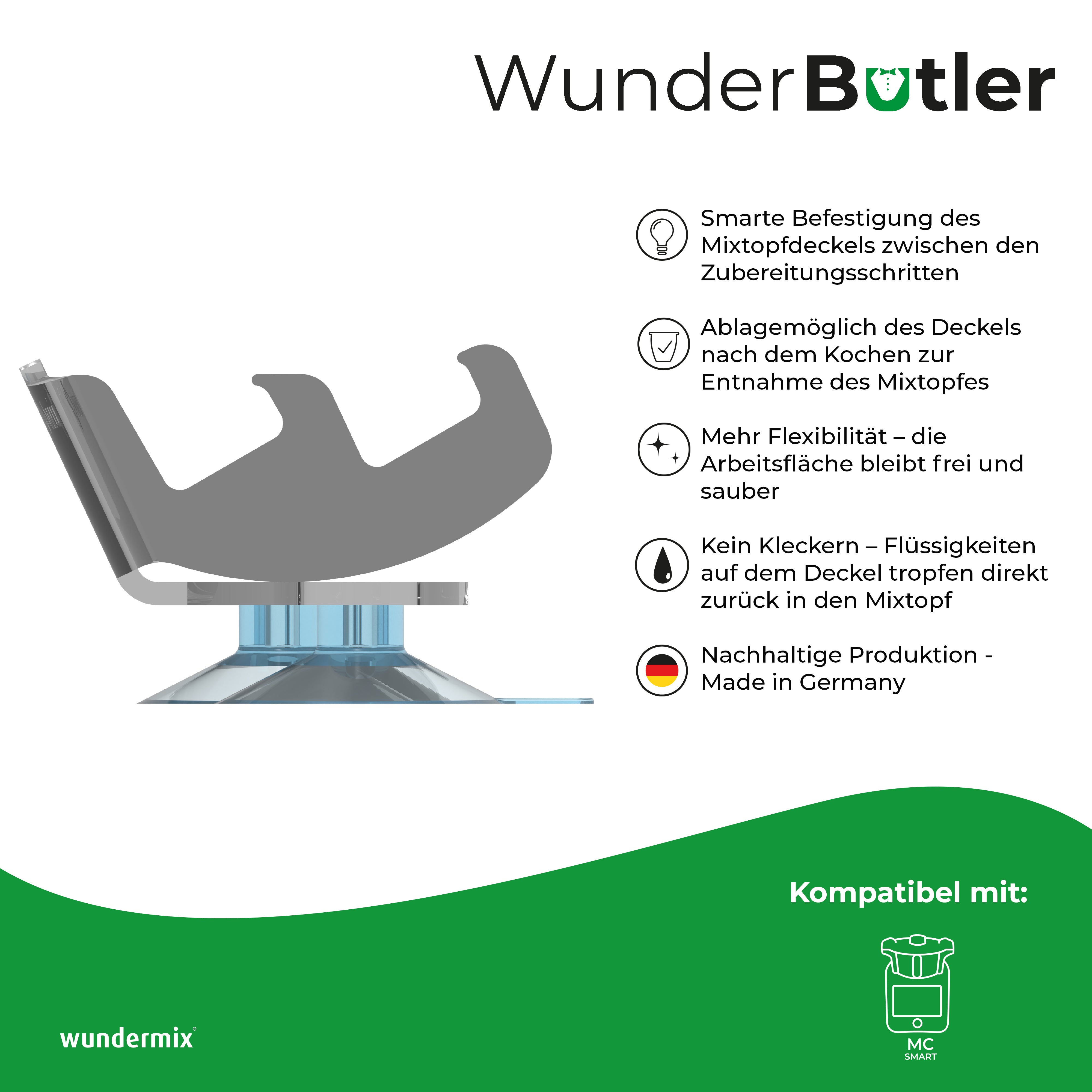 WunderButler® | Lid holder for the Monsieur Cuisine