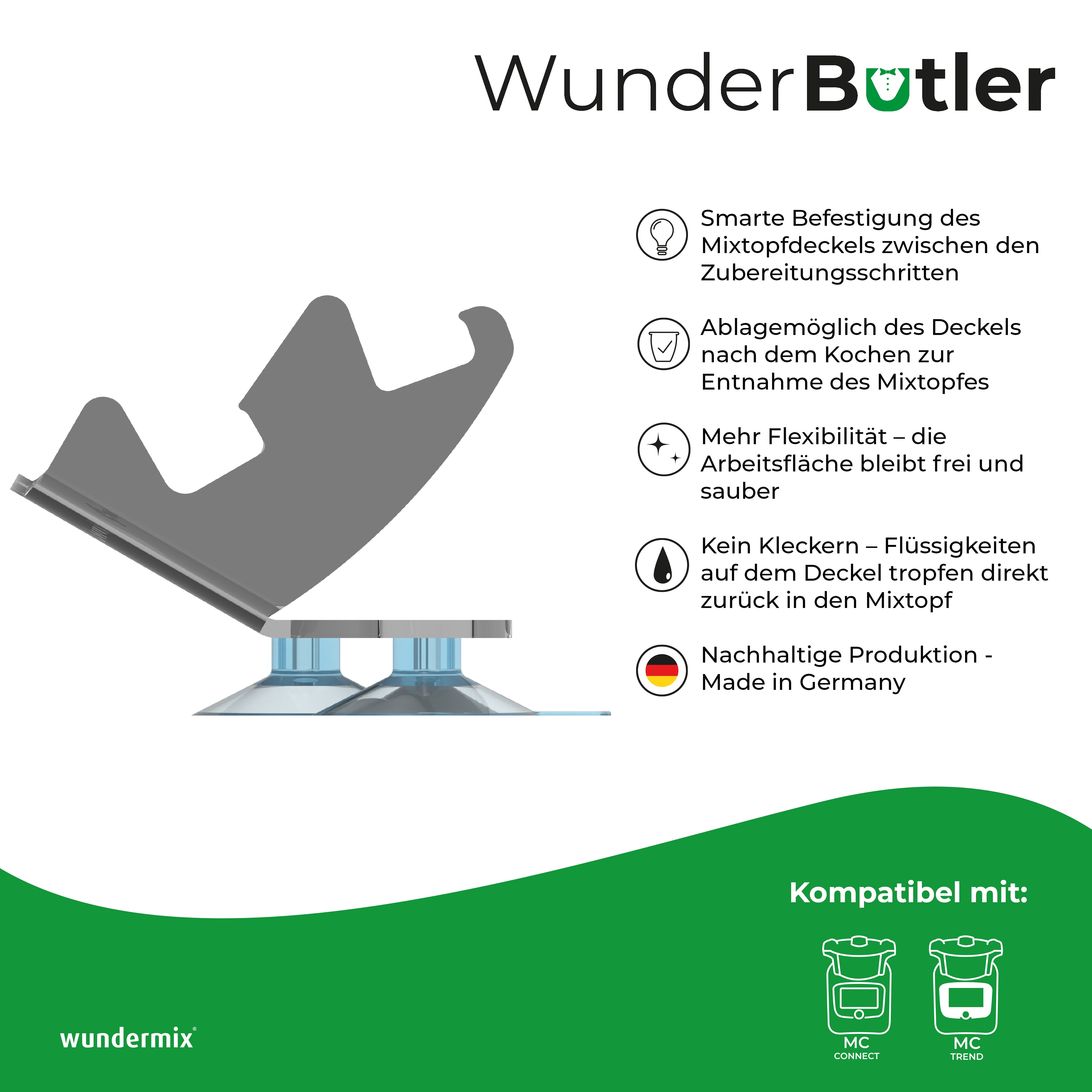 WunderButler® | Lid holder for the Monsieur Cuisine