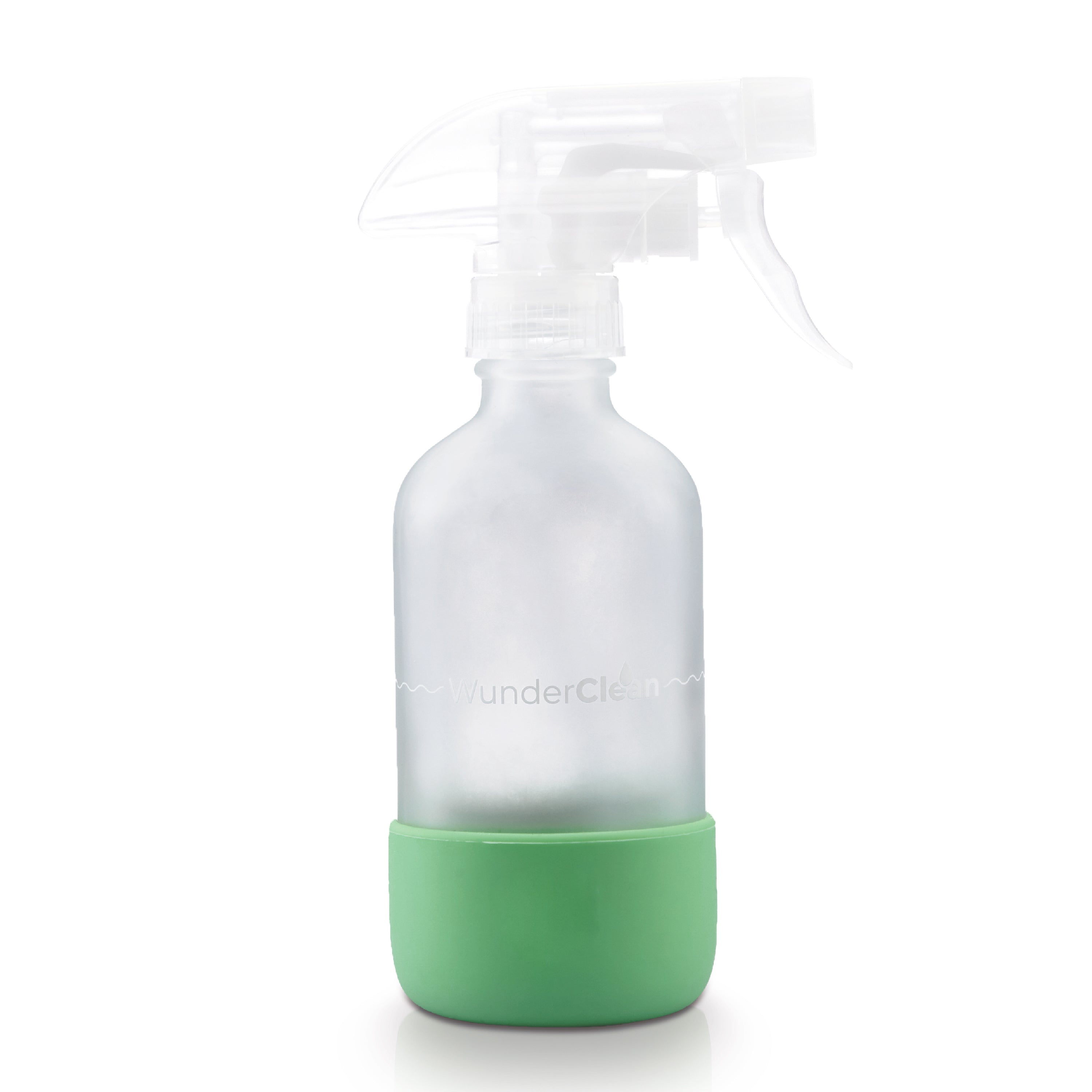 Flacon pulvérisateur WunderClean | Flacon en verre de 240 ml avec protection anti-casse en silicone pour le nettoyant WunderClean