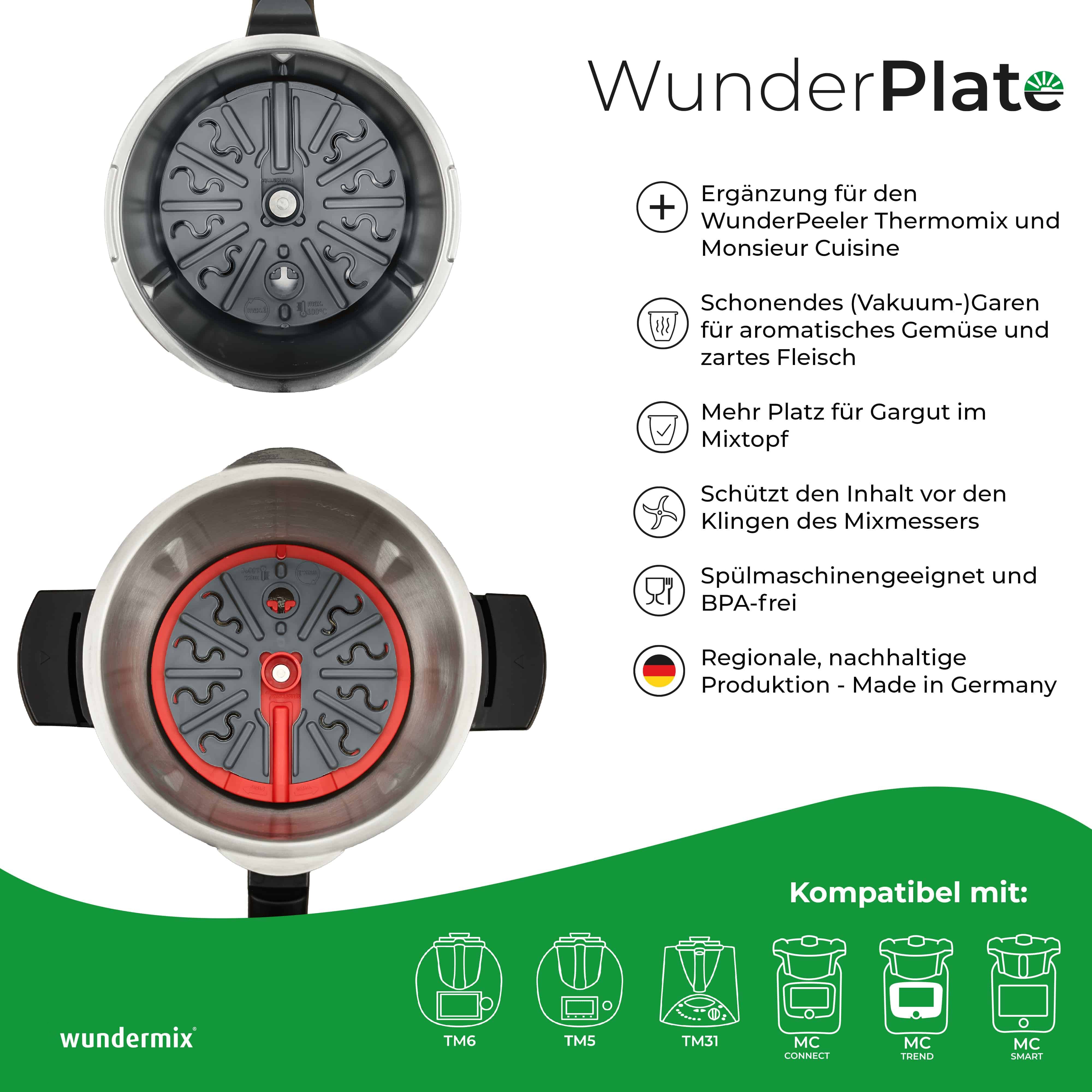 WunderPlate® | Knife Cover Replacement Disc for WunderPeeler Thermomix & Monsieur Cuisine 