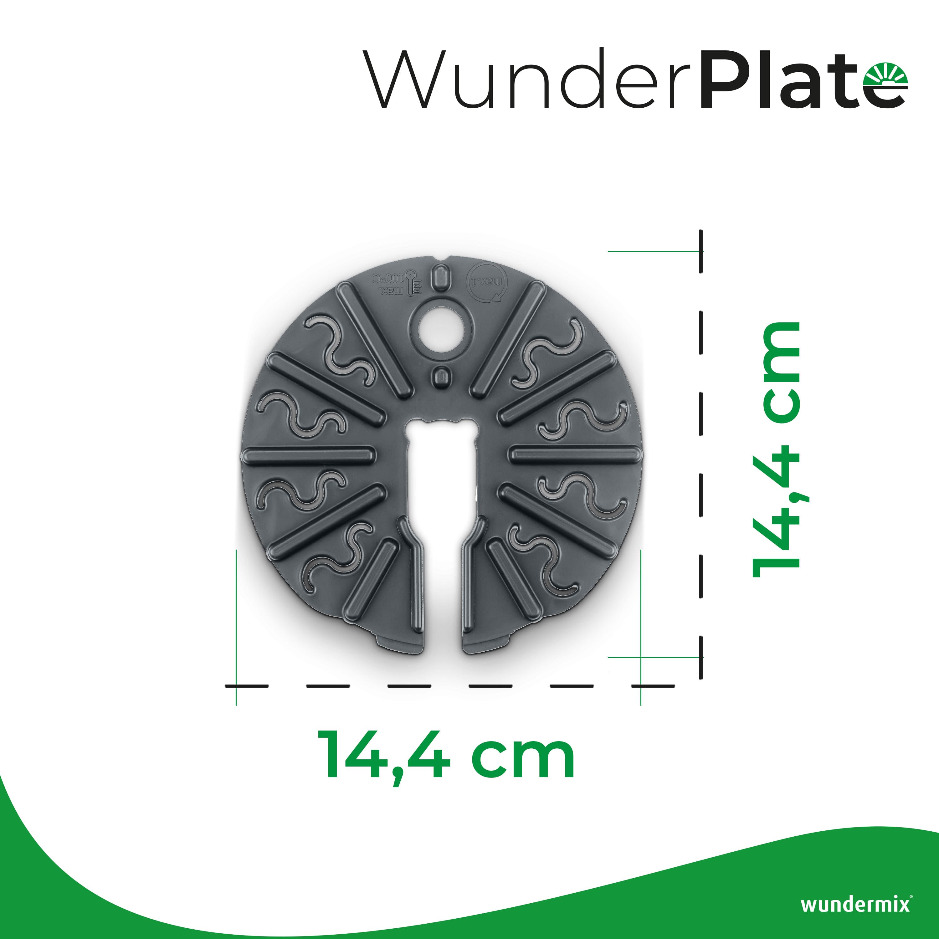 WunderPlate® (con soporte) | Cubierta de la cuchilla para WunderPeeler Monsieur Cuisine