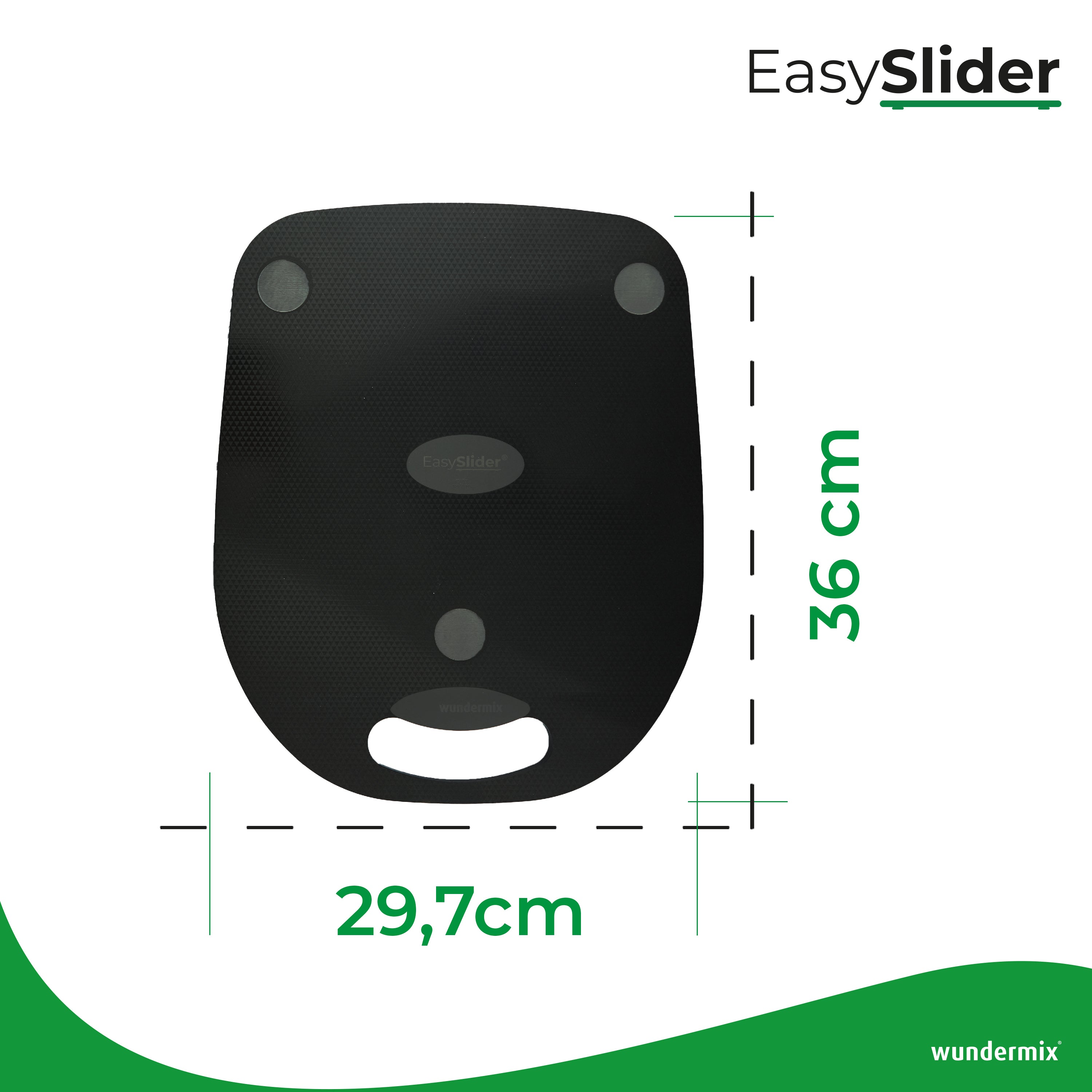 EasySlider® | Diamond black special edition | Sliding board made of acrylic glass for Thermomix TM6, TM5