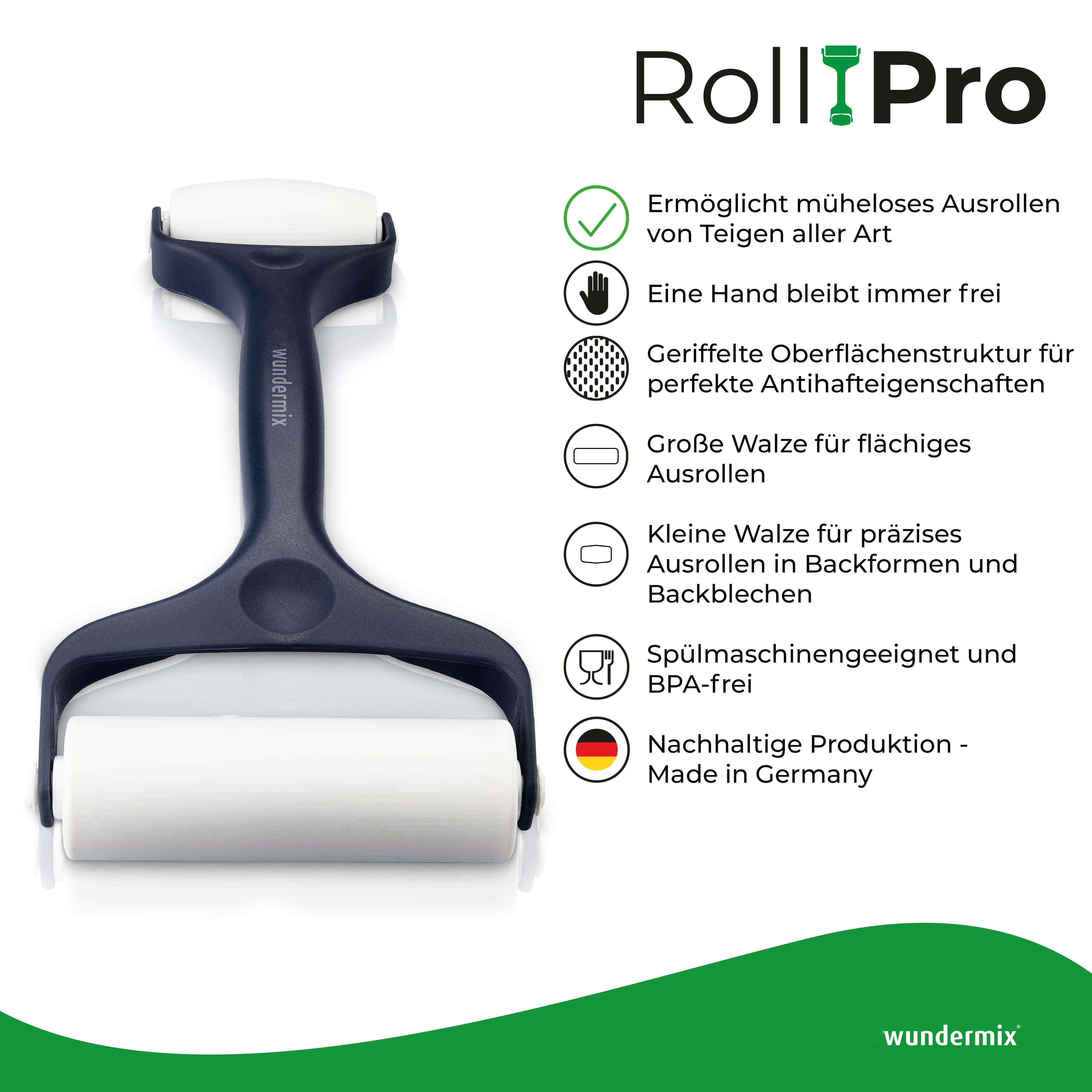 RollPro | Teigroller mit zwei unterschiedlich großen Walzen