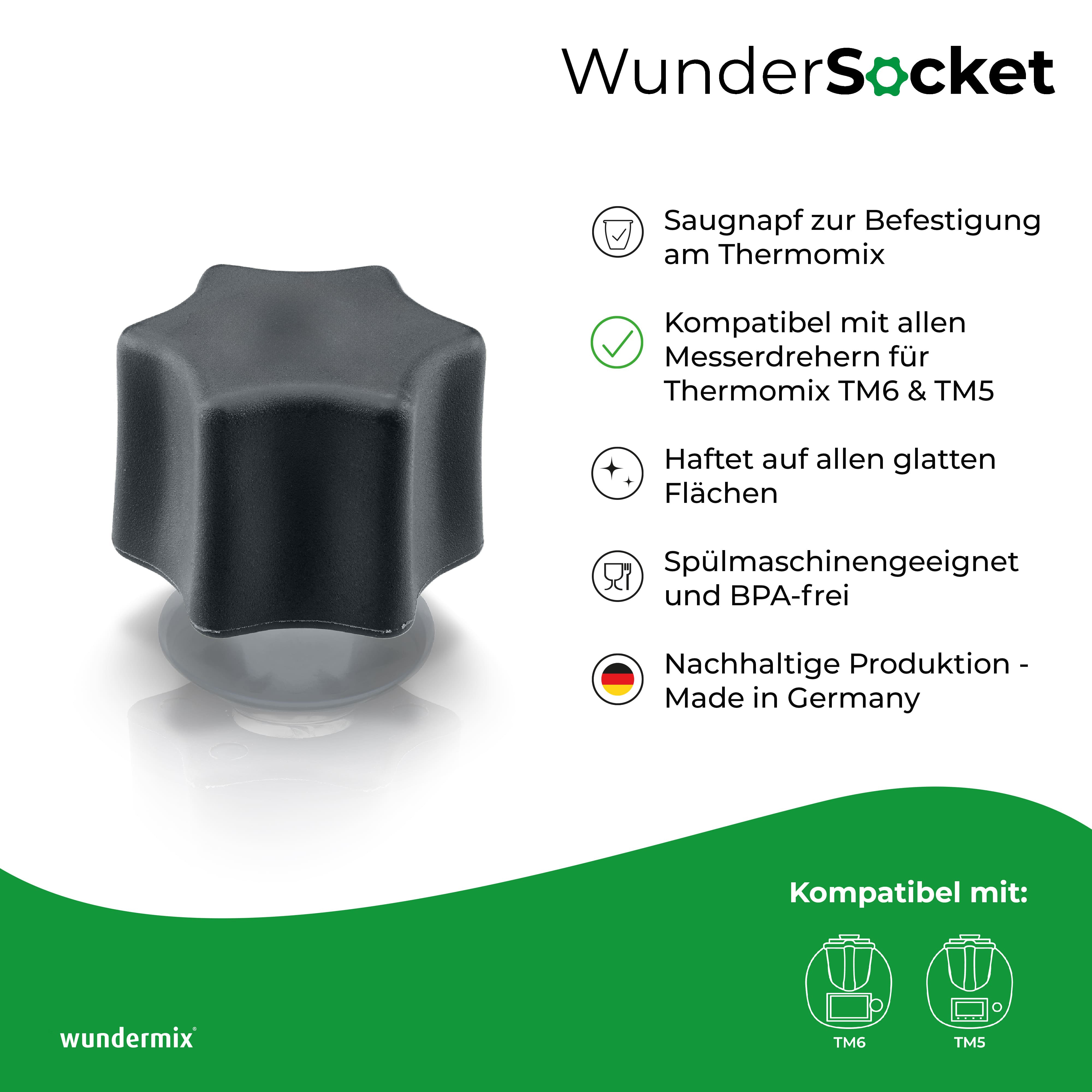 WunderSocket® | Uchwyt do usuwania ciasta dla Thermomix TM6, TM5