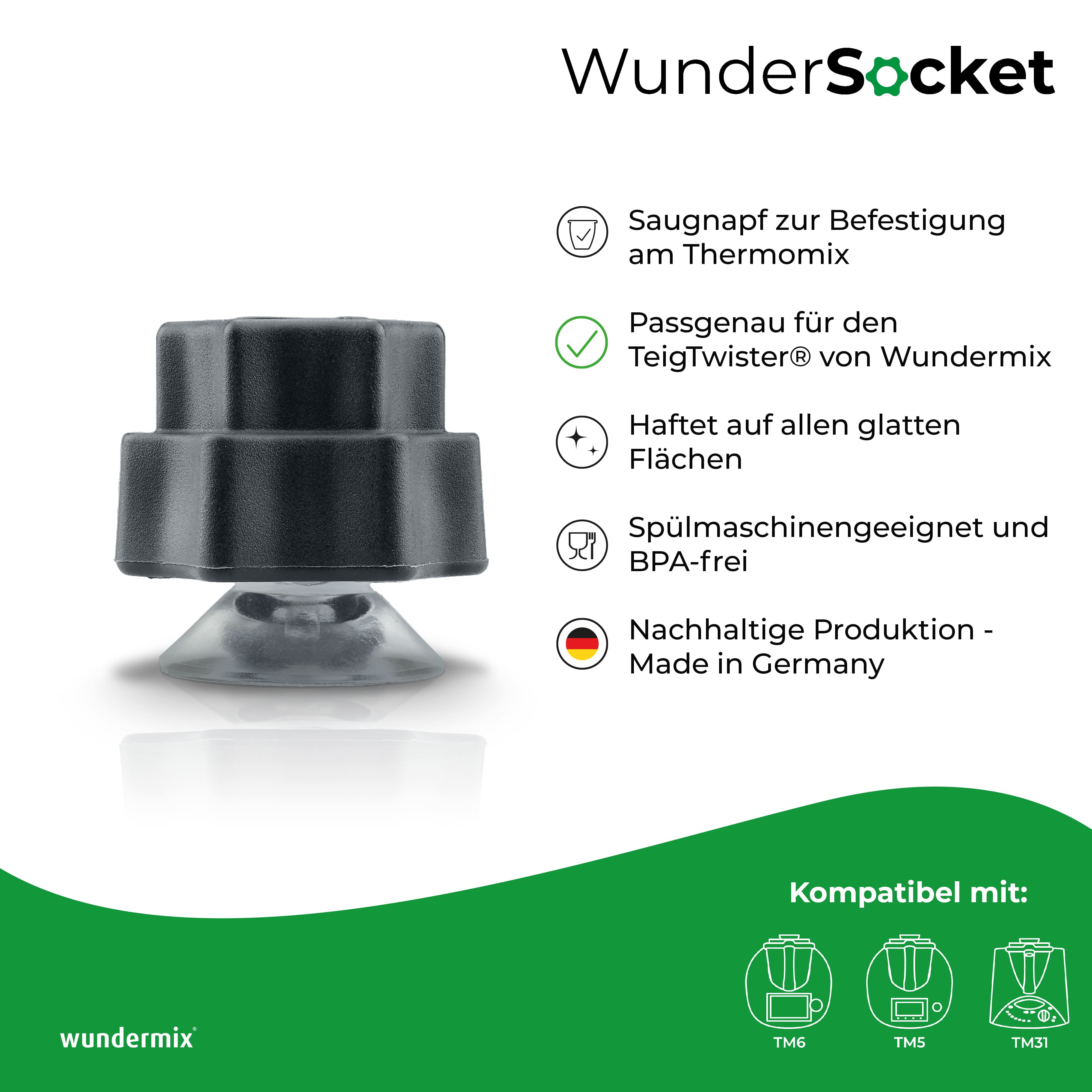 WunderSocket® | Soporte extractor de masa para Thermomix TM6, TM5