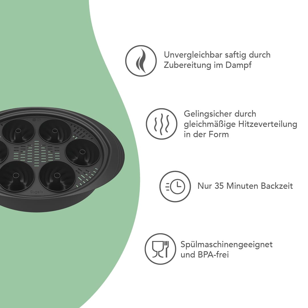 GugelixMini Bundt pan for Varoma for TM6, TM5, TM31