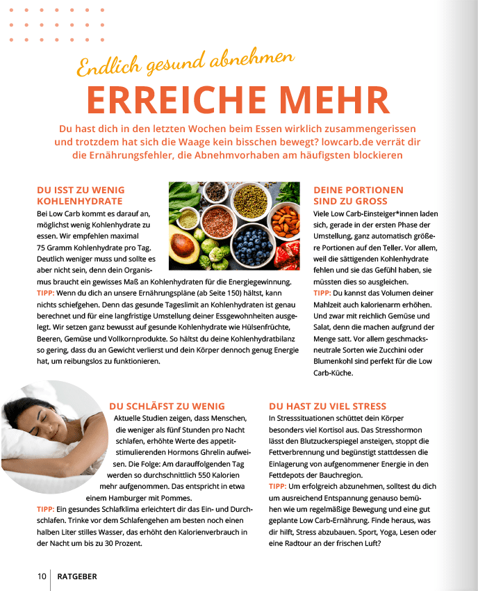 LOW CARB  - Leichter abnehmen mit Intervallfasten