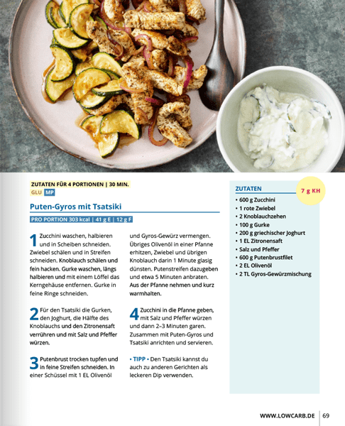 Faible teneur en glucides en 30 minutes - gagnez du temps avec la préparation des repas