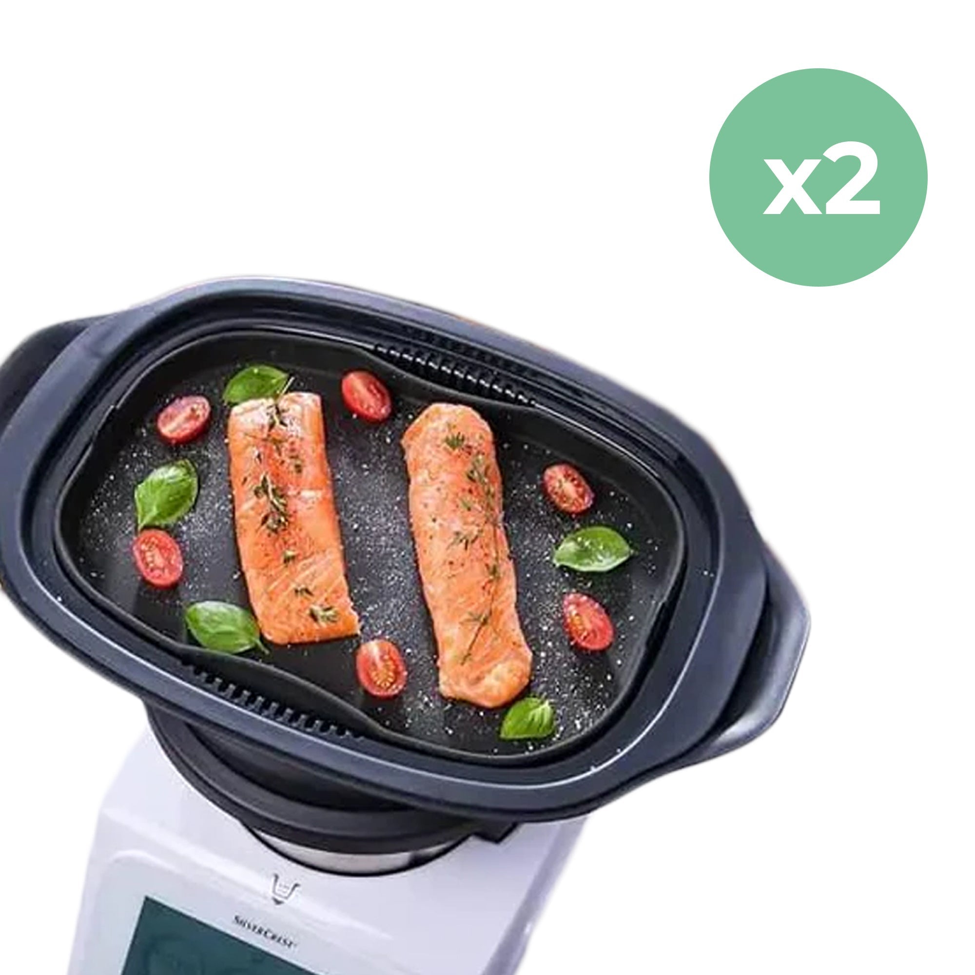 Lot de 2 plats vapeur pour Monsieur Cuisine