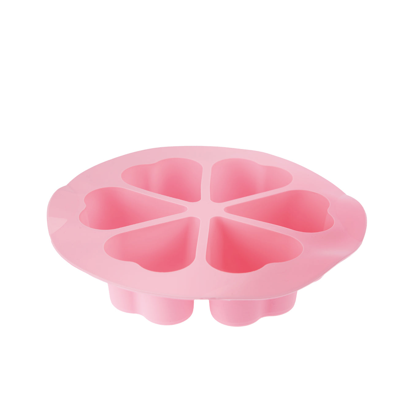 Moule à muffins en silicone rose coeur - idéal pour le Varoma et l'accessoire de cuisson vapeur Monsieur Cuisine