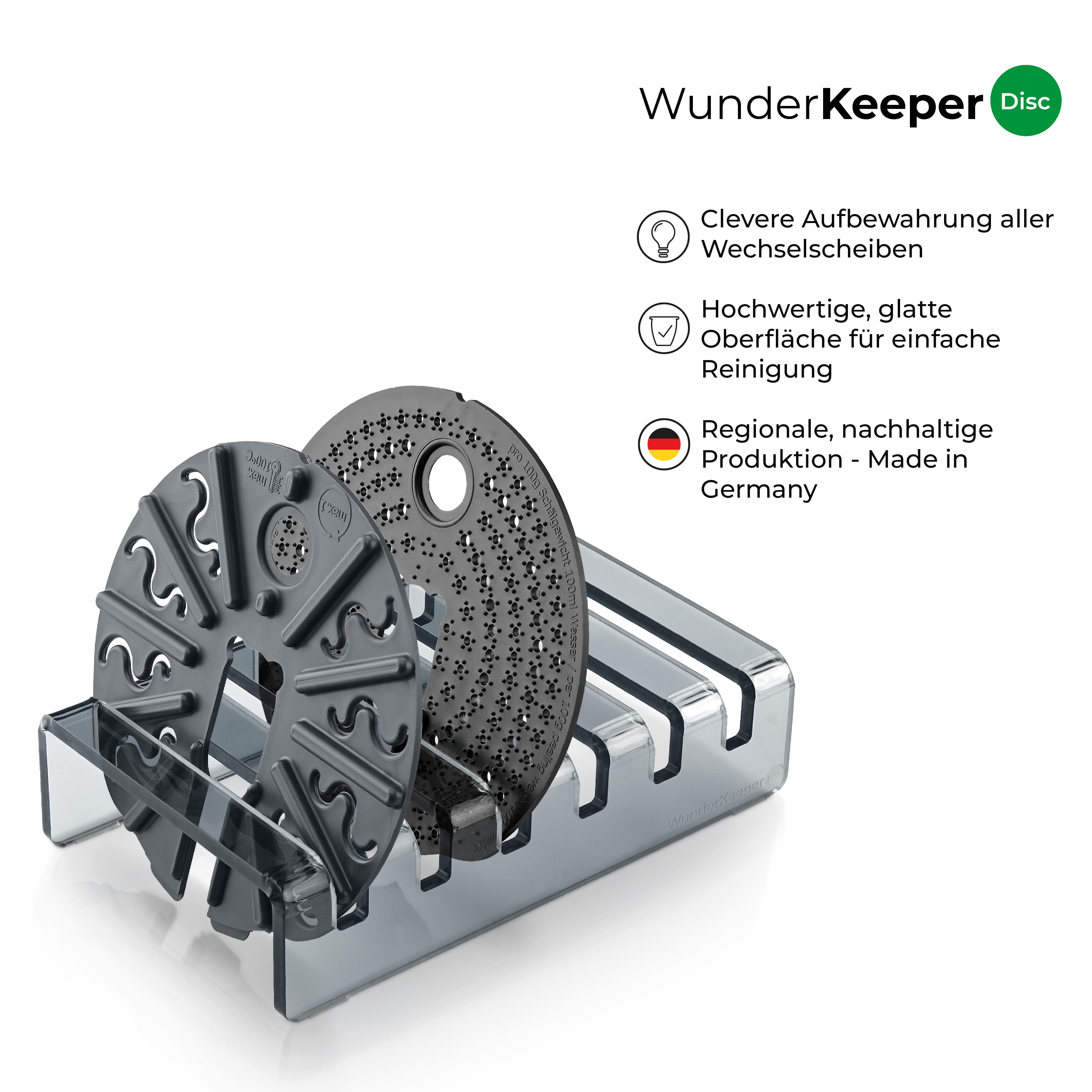 WunderKeeper® Disc | Support de disque pour WunderSlicer-disques de coupe, WunderPeeler, WunderPlate