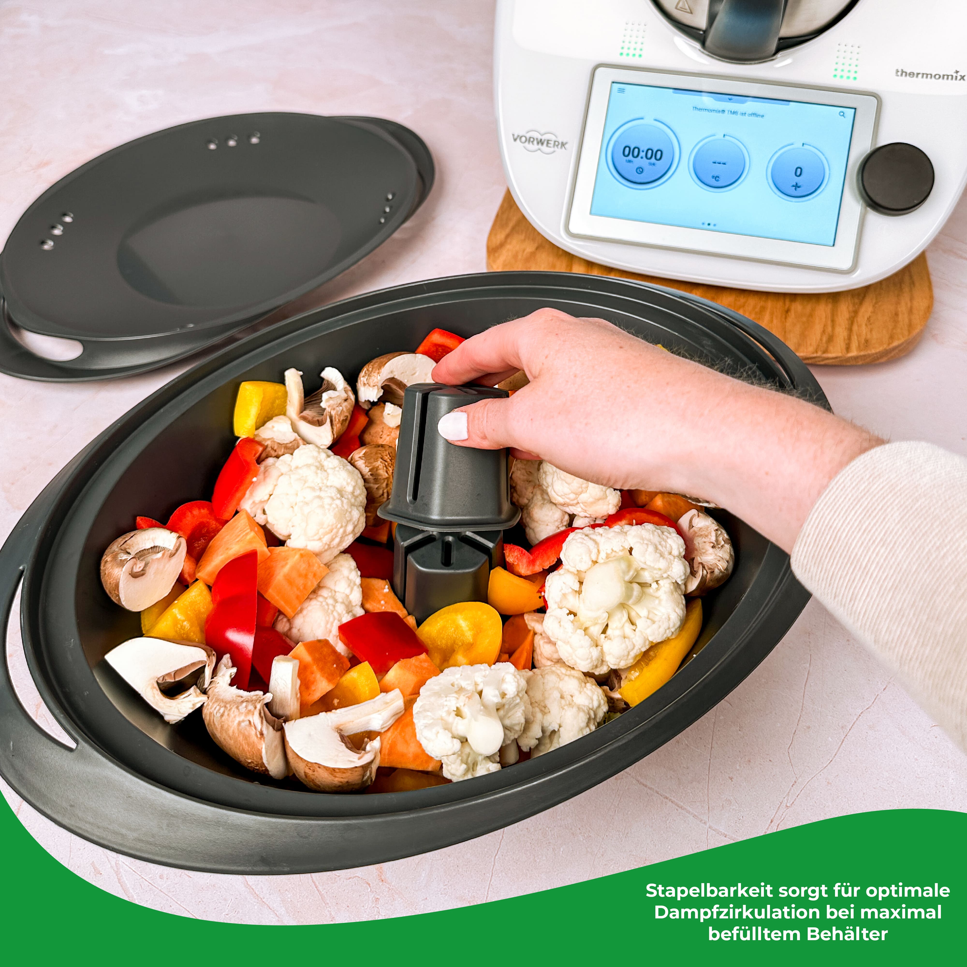 WunderSteam® V2 | Steam cooking chimney for Thermomix & Monsieur Cuisine