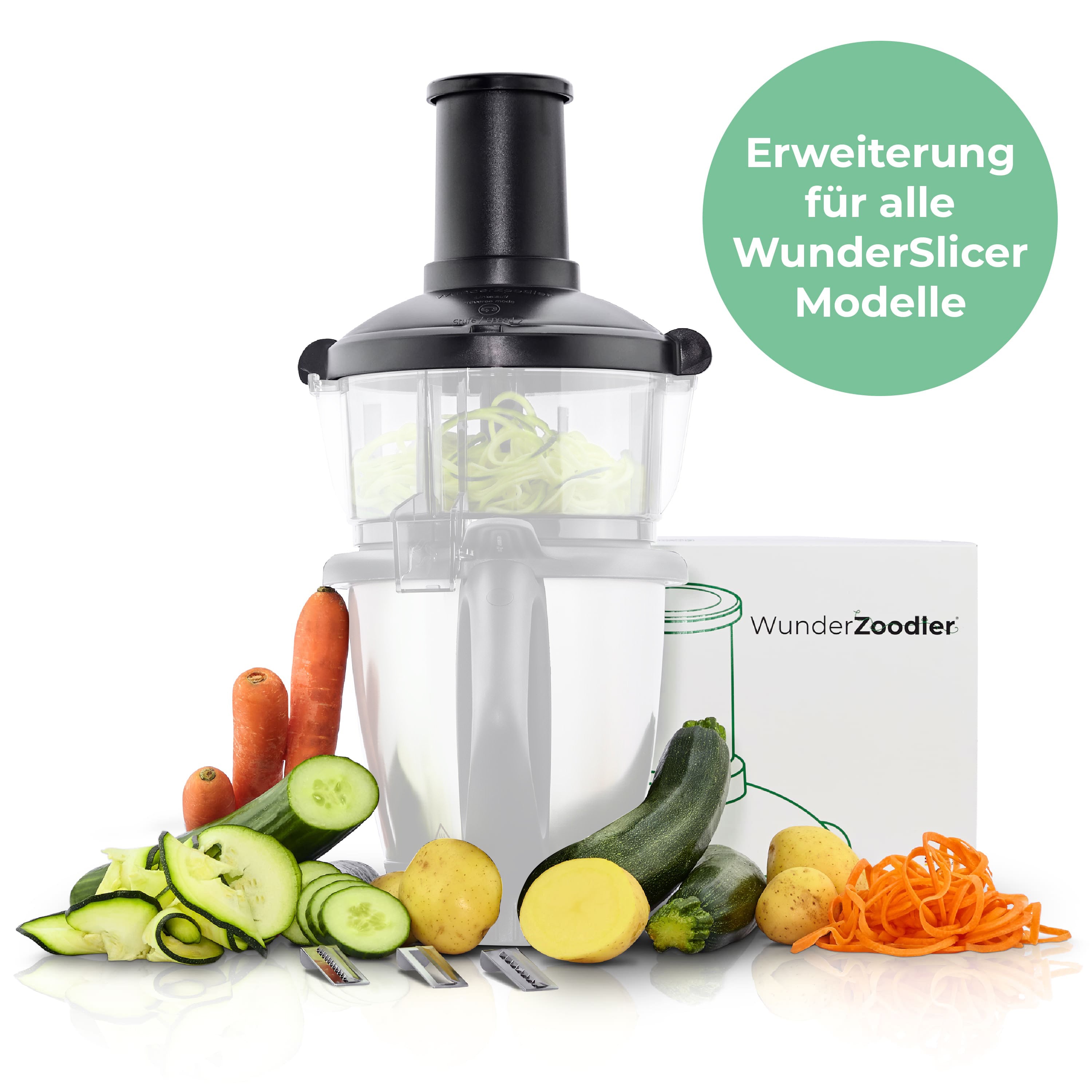 [Erweiterung] WunderZoodler® | Spiralschneider-Erweiterung passend zu WunderSlicer-Modellen für Thermomix & Monsieur Cuisine