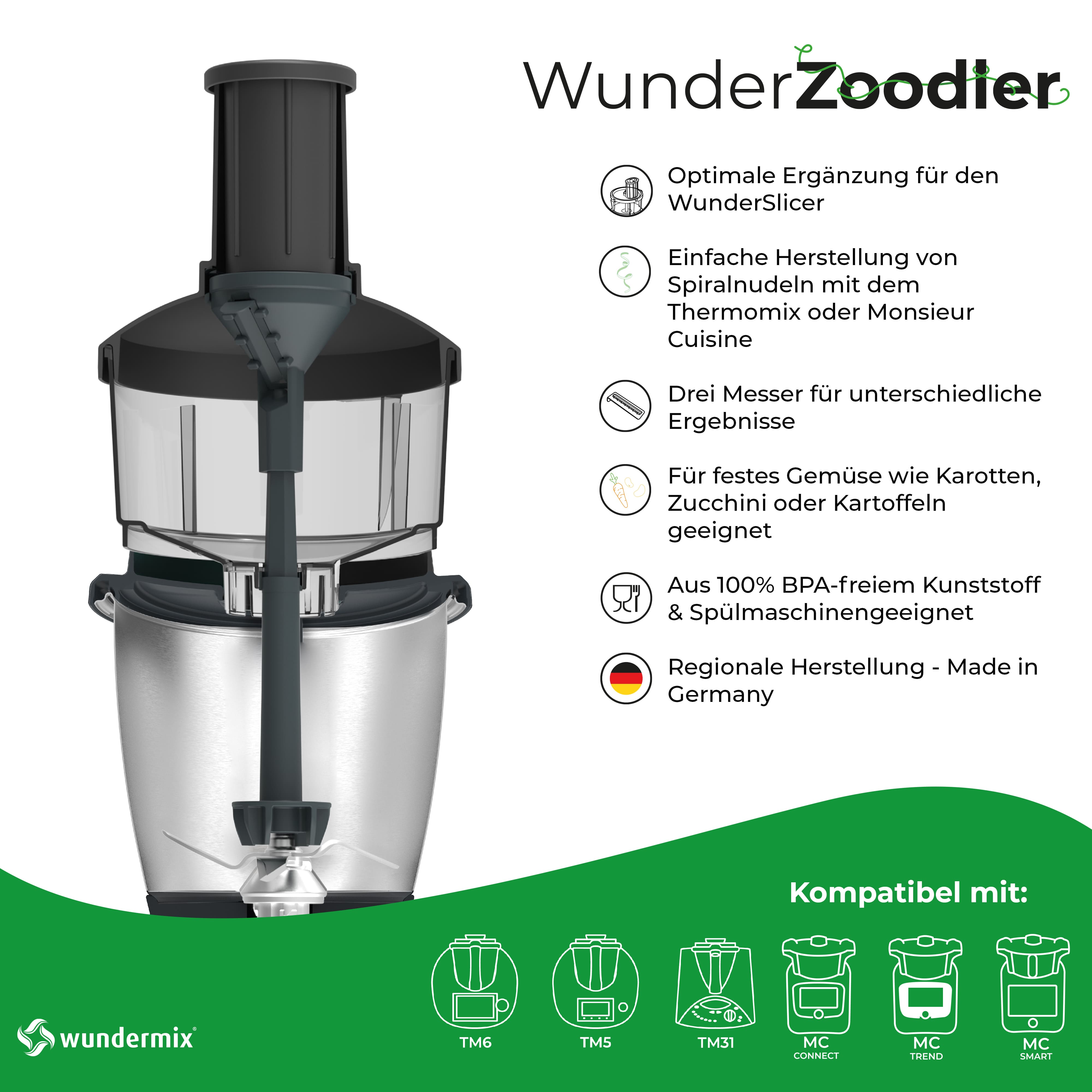 WunderSlicer® & WunderZoodler® savings set for Monsieur Cuisine Smart,  Trend, Connect