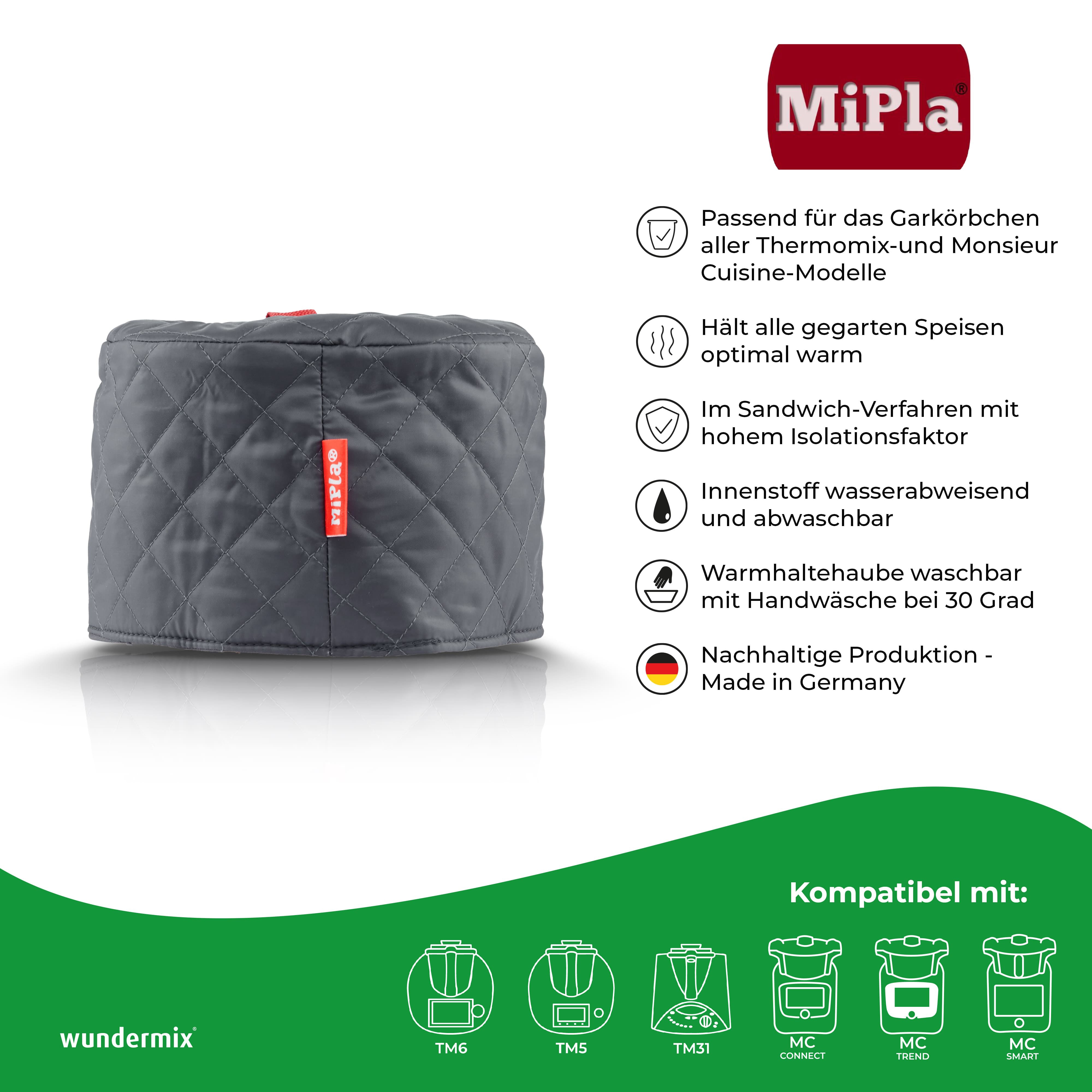 MiPla® | Warmhaltehaube S für Gareinsatz | Thermomix & Monsieur Cuisine