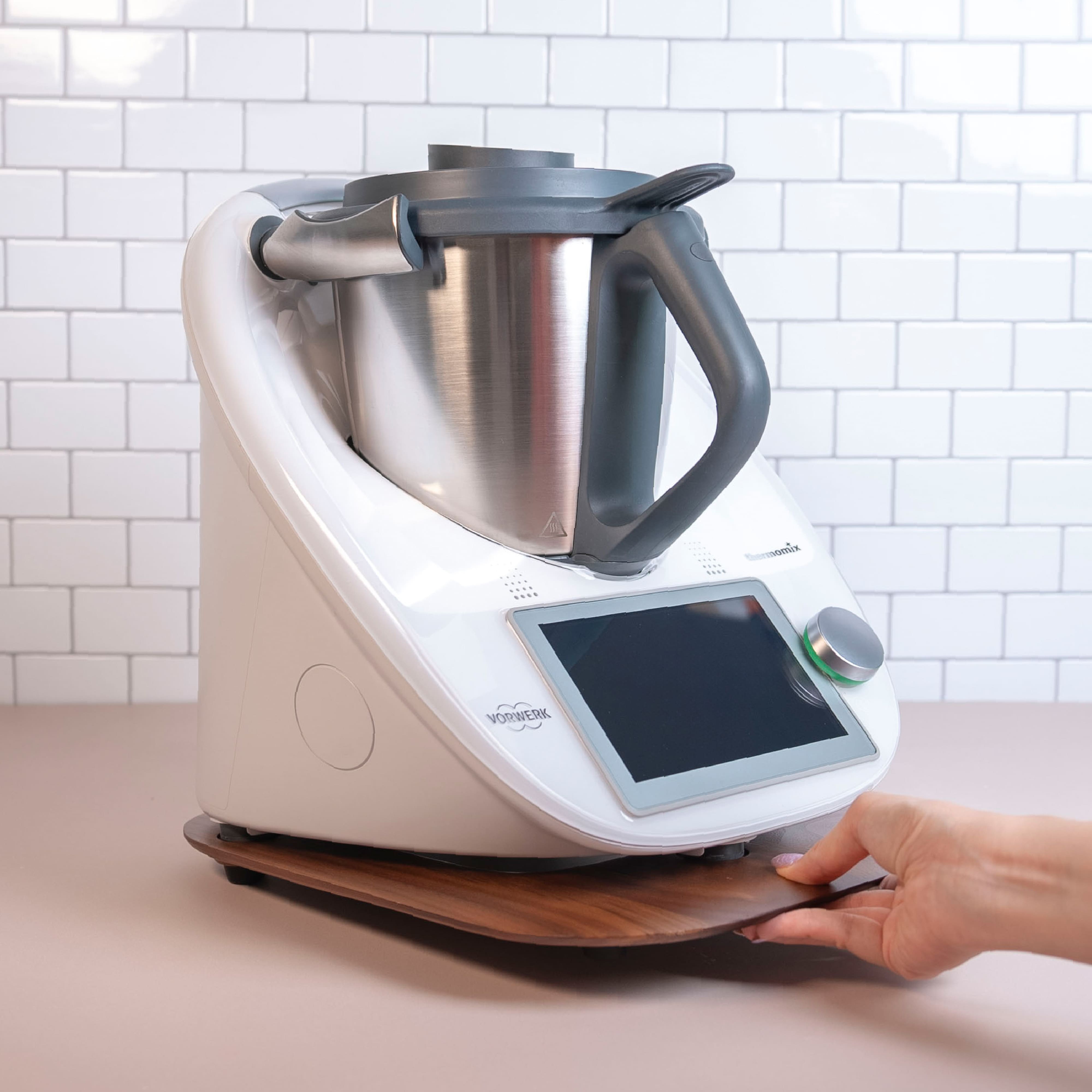 KitchenSlider® H | V3 | Echtholz Premium-Gleitbrett für Thermomix TM6, TM5