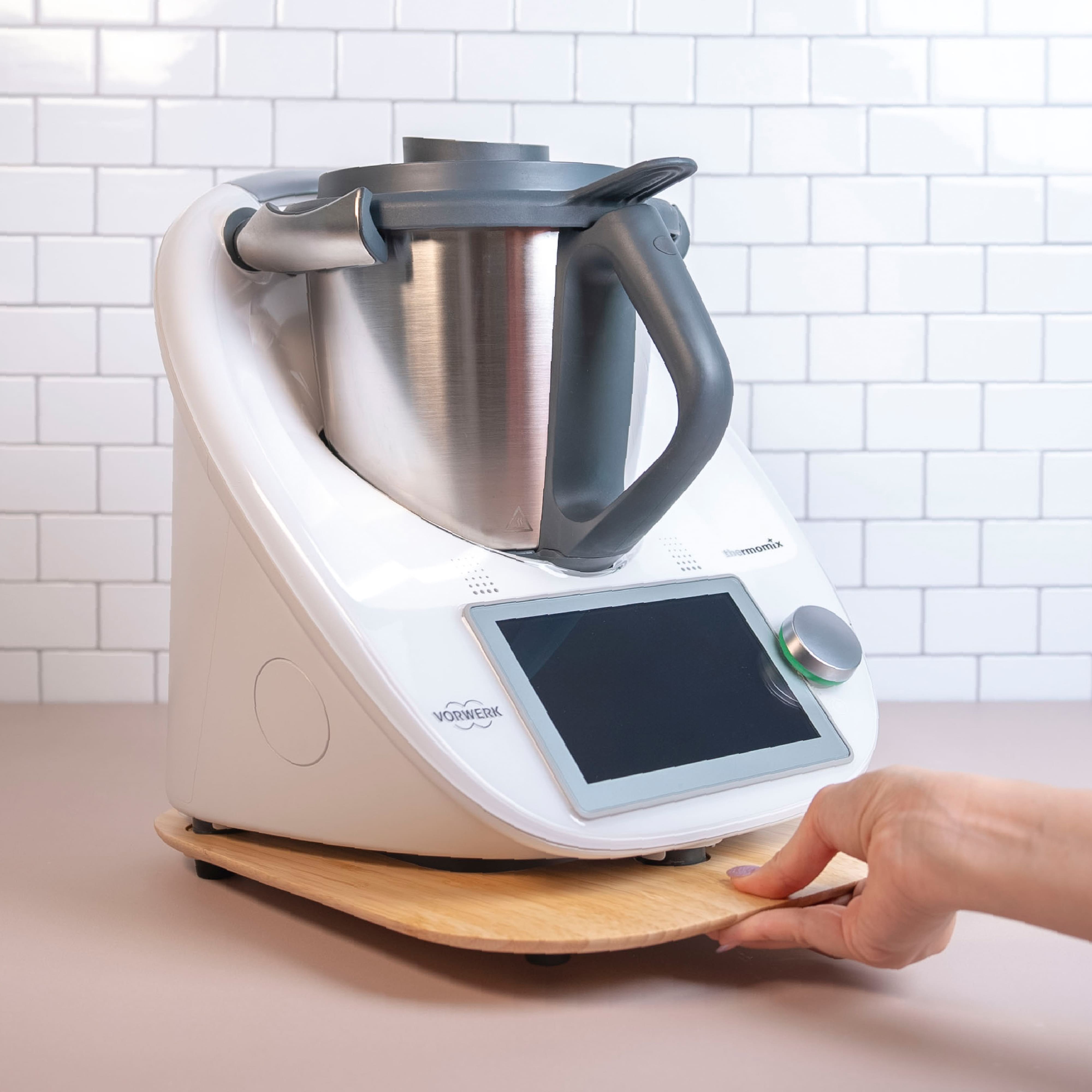 KitchenSlider® H | V3 | Echtholz Premium-Gleitbrett für Thermomix TM6, TM5