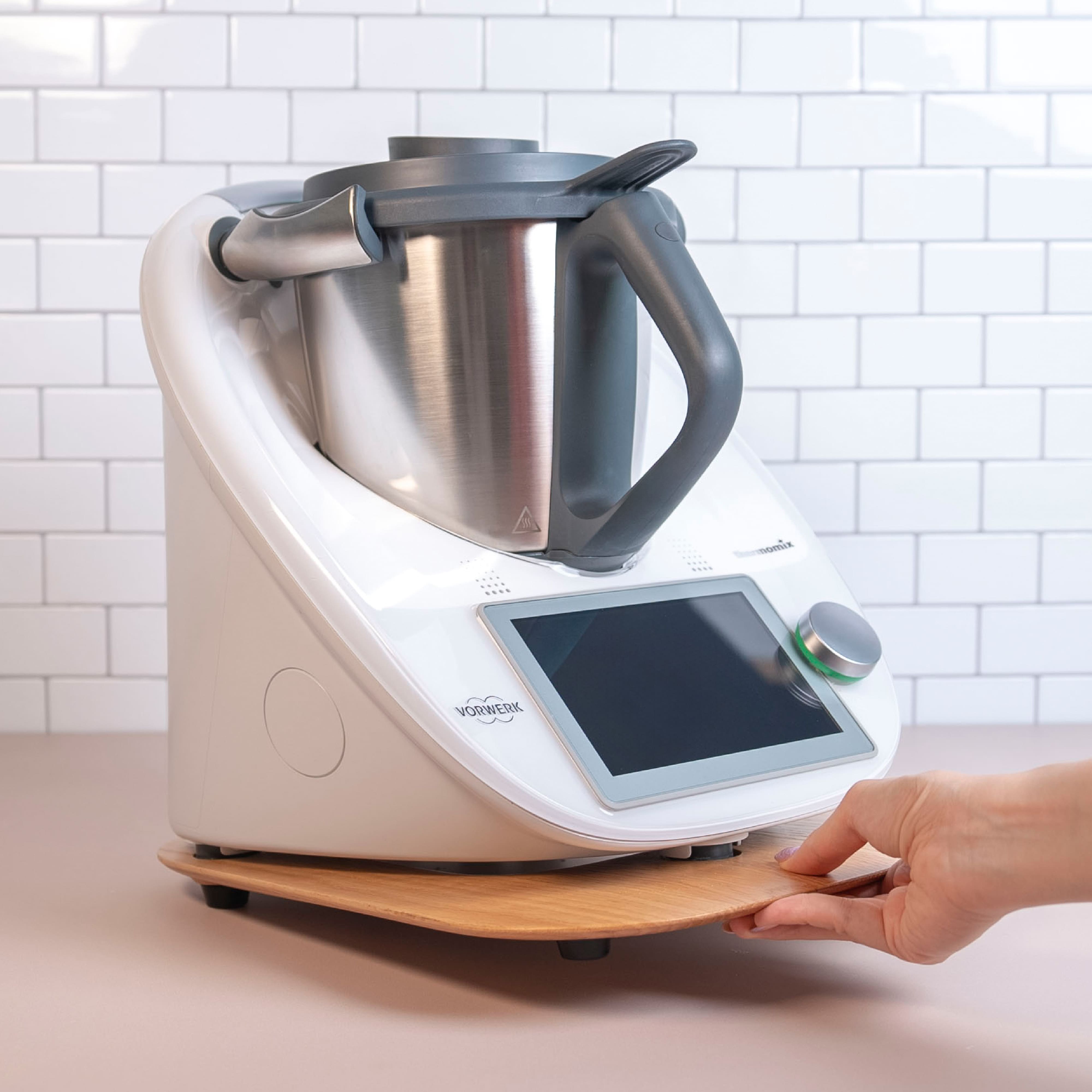 KitchenSlider® H | V3 | Echtholz Premium-Gleitbrett für Thermomix TM6, TM5